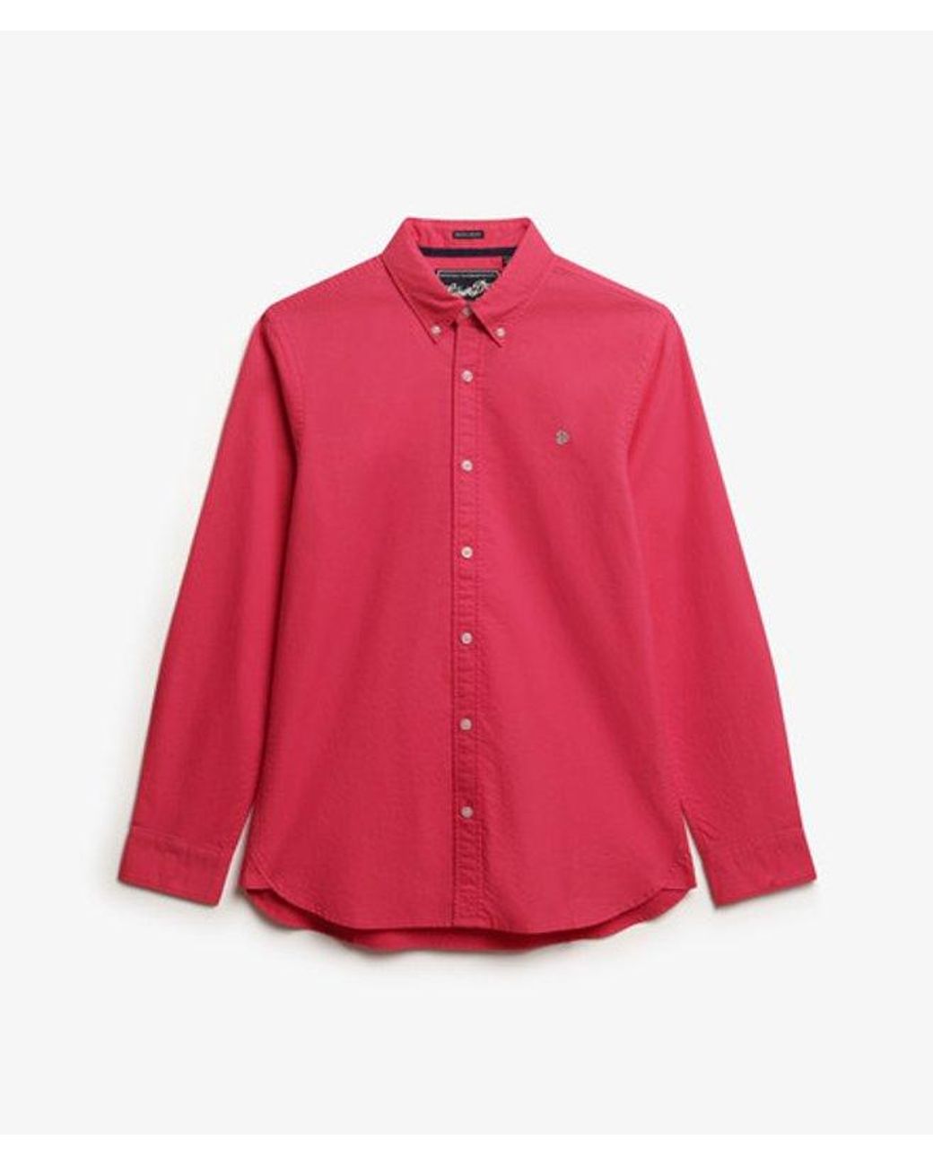 Superdry Red & Co Classic Oxford Long Sleeve Shirt for men