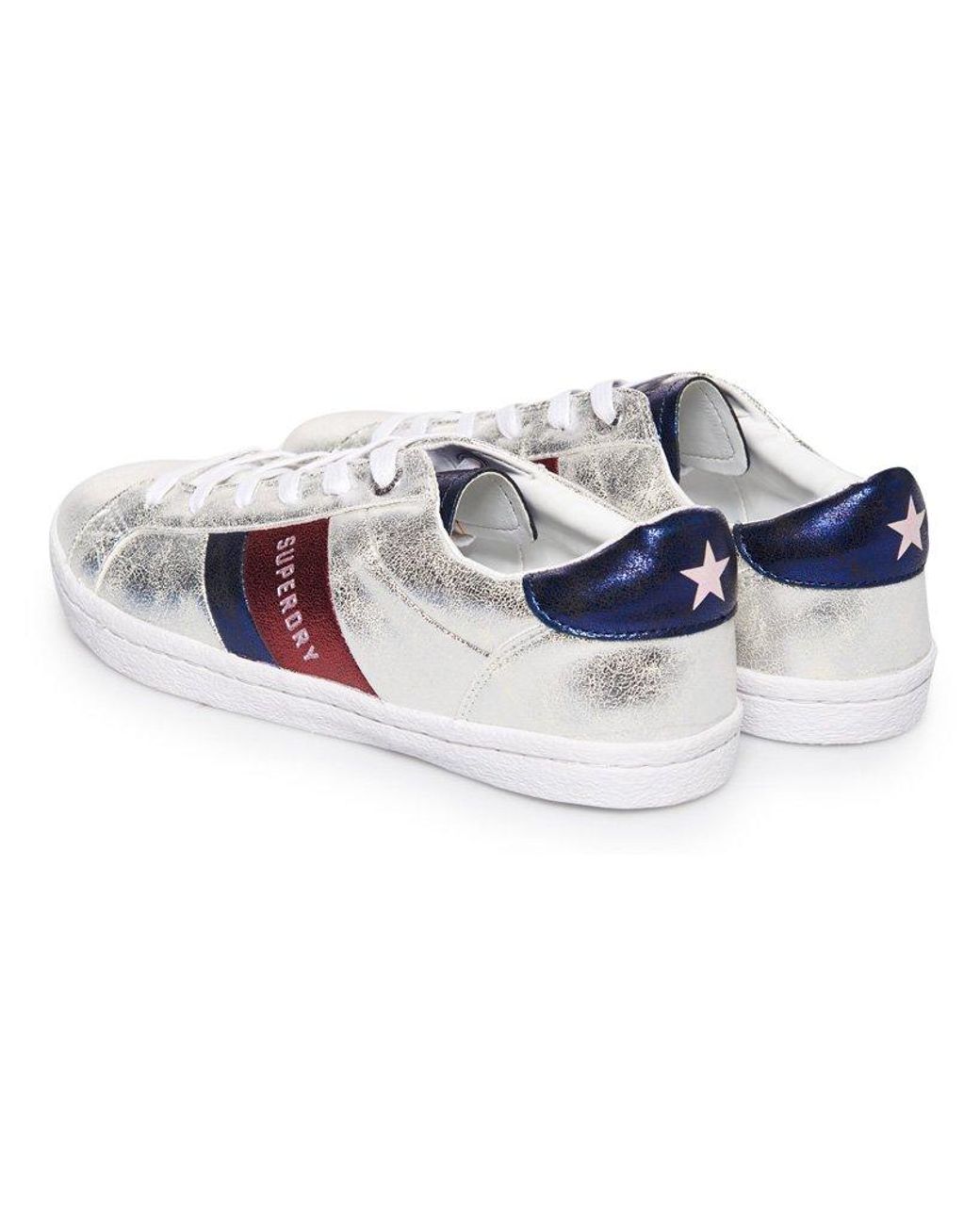 superdry silver trainers