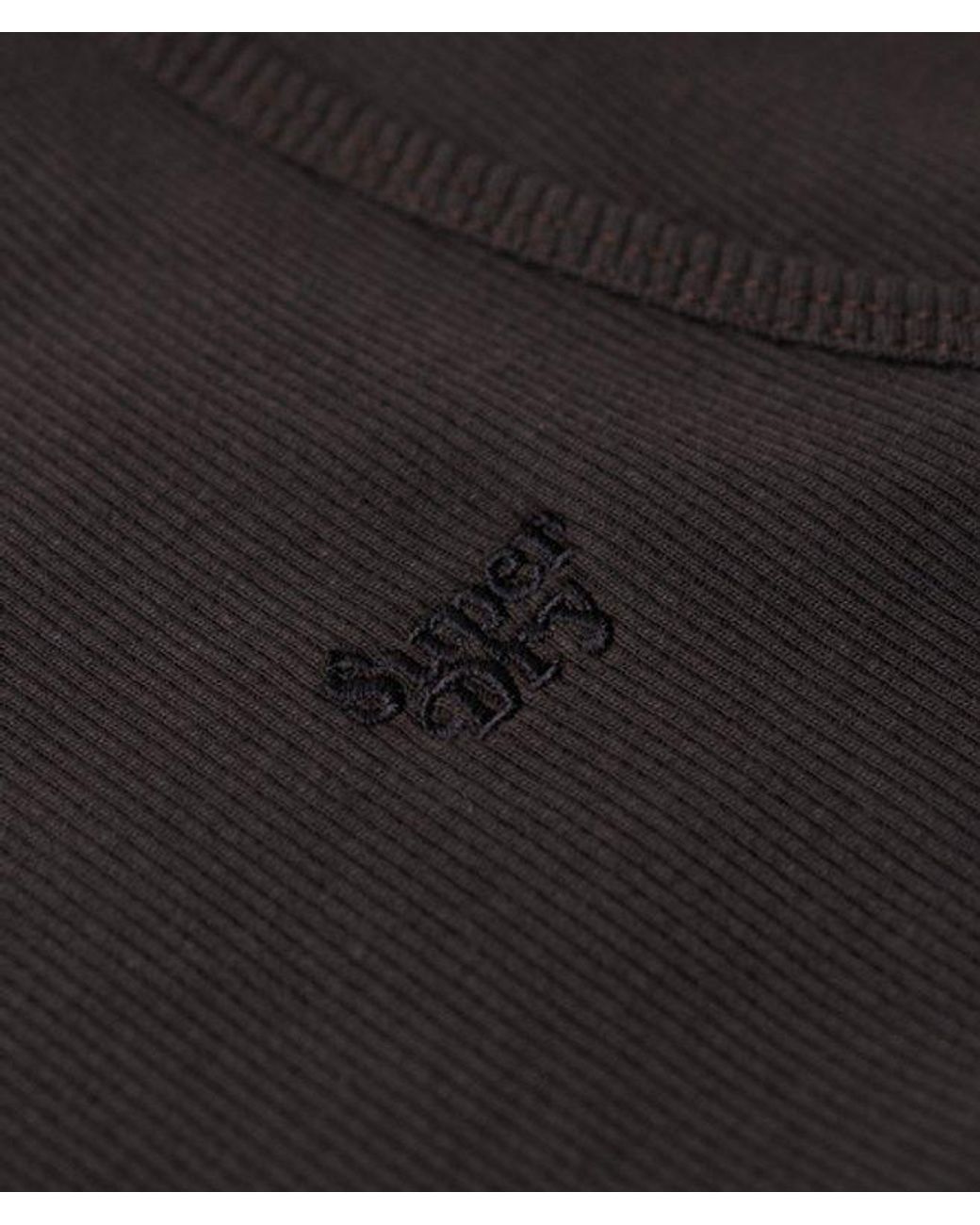 Superdry Black Ladies Slim Fit Embroidered Logo Essential Racer Vest Top