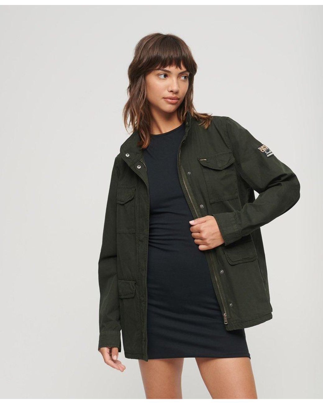 Superdry Classic Embellished St Tropez M65 Military Jacket in Green | Lyst  UK