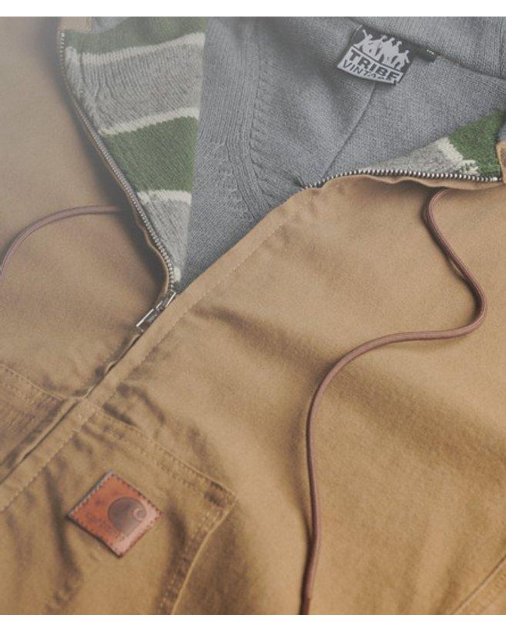 Superdry Green & Co Tribe Vintage Reworked Hooded Jacket for men