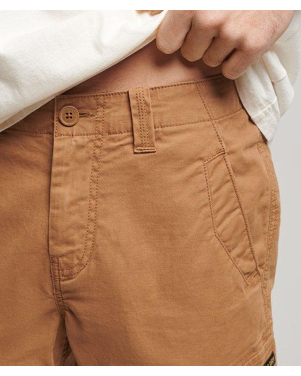 Superdry Organic Cotton Core Cargo Shorts Brown for men