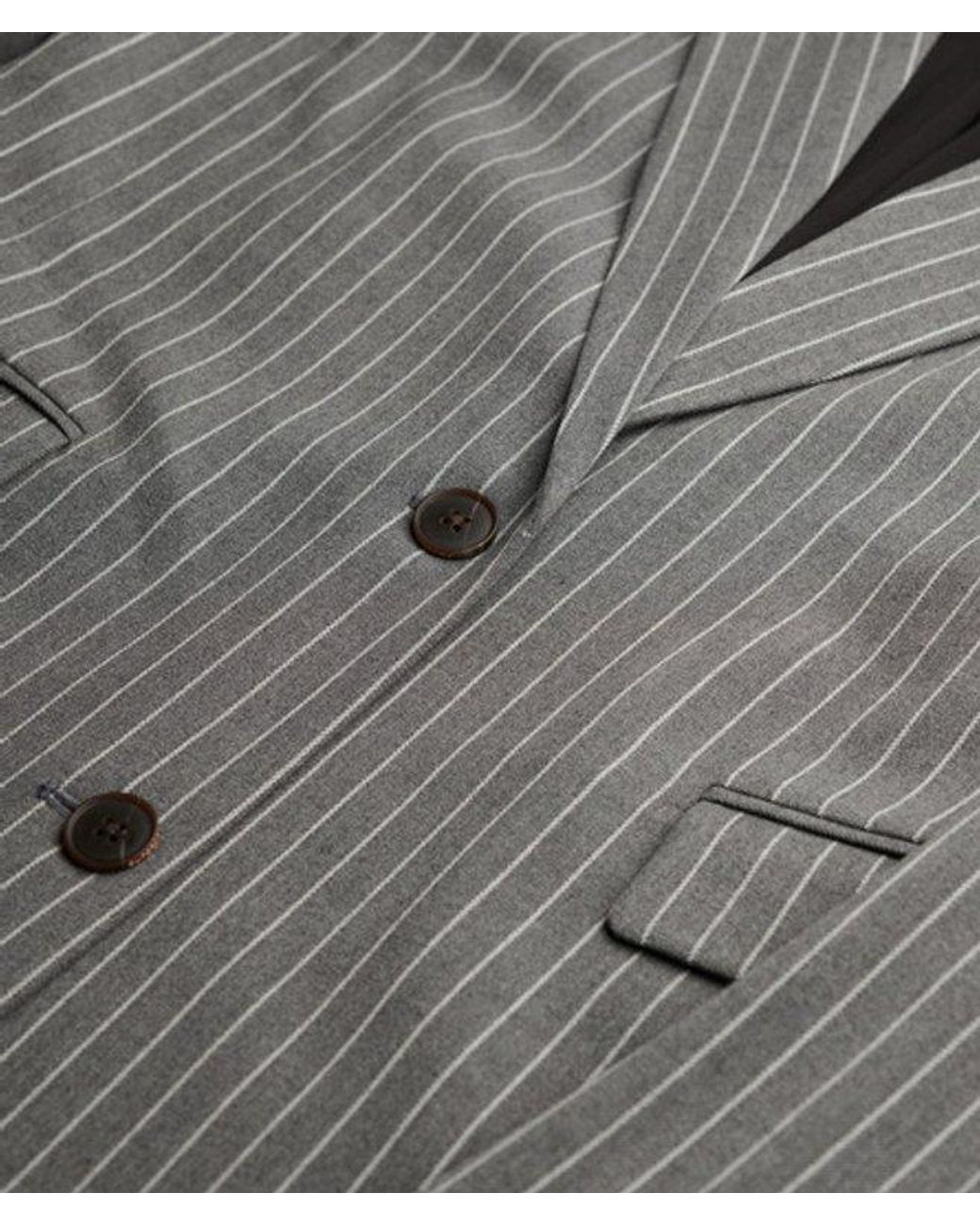 Superdry Gray & Co Pinstripe Boyfriend Blazer