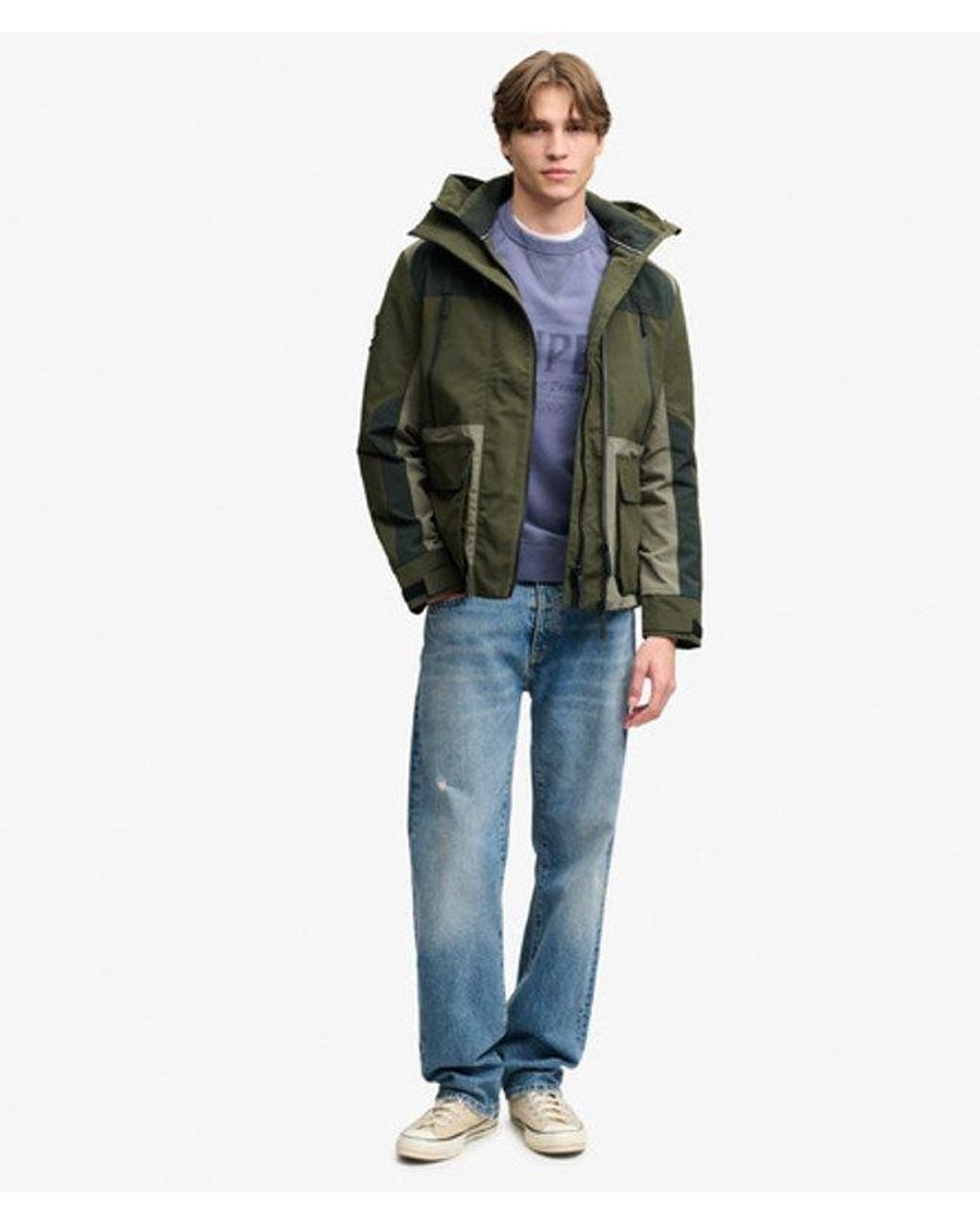 Superdry Green & Co Colour Block Ultimate Windbreaker for men