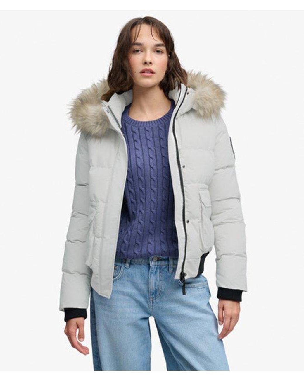 Superdry Blue Everest Ella Bomber Jacket