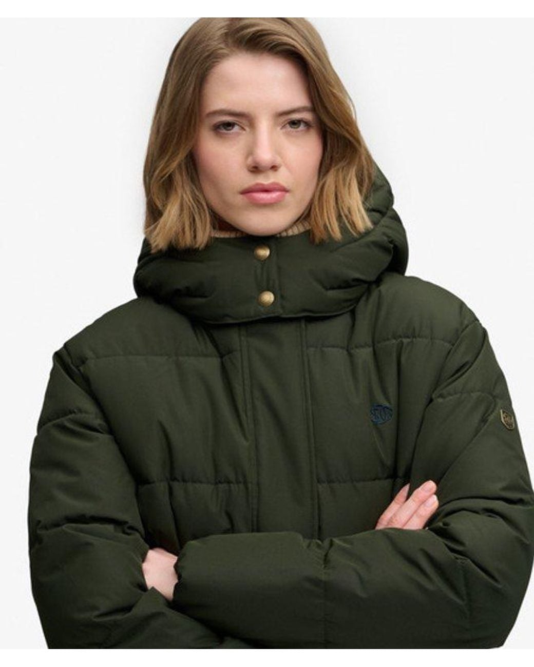 Superdry Green & Co Premium Hooded Puffer Jacket