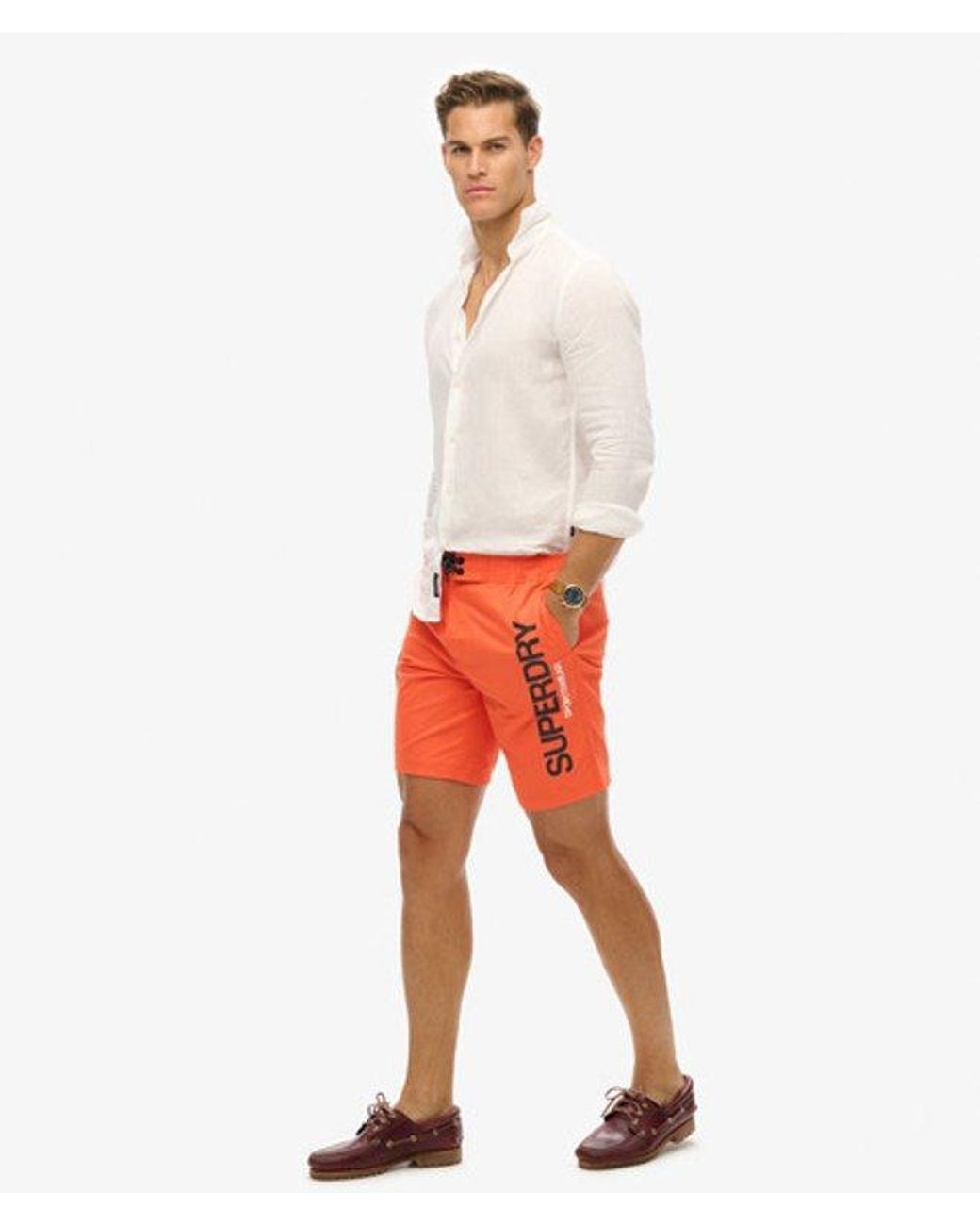 Superdry Red & Co Sportswear Recycled Board Shorts for men