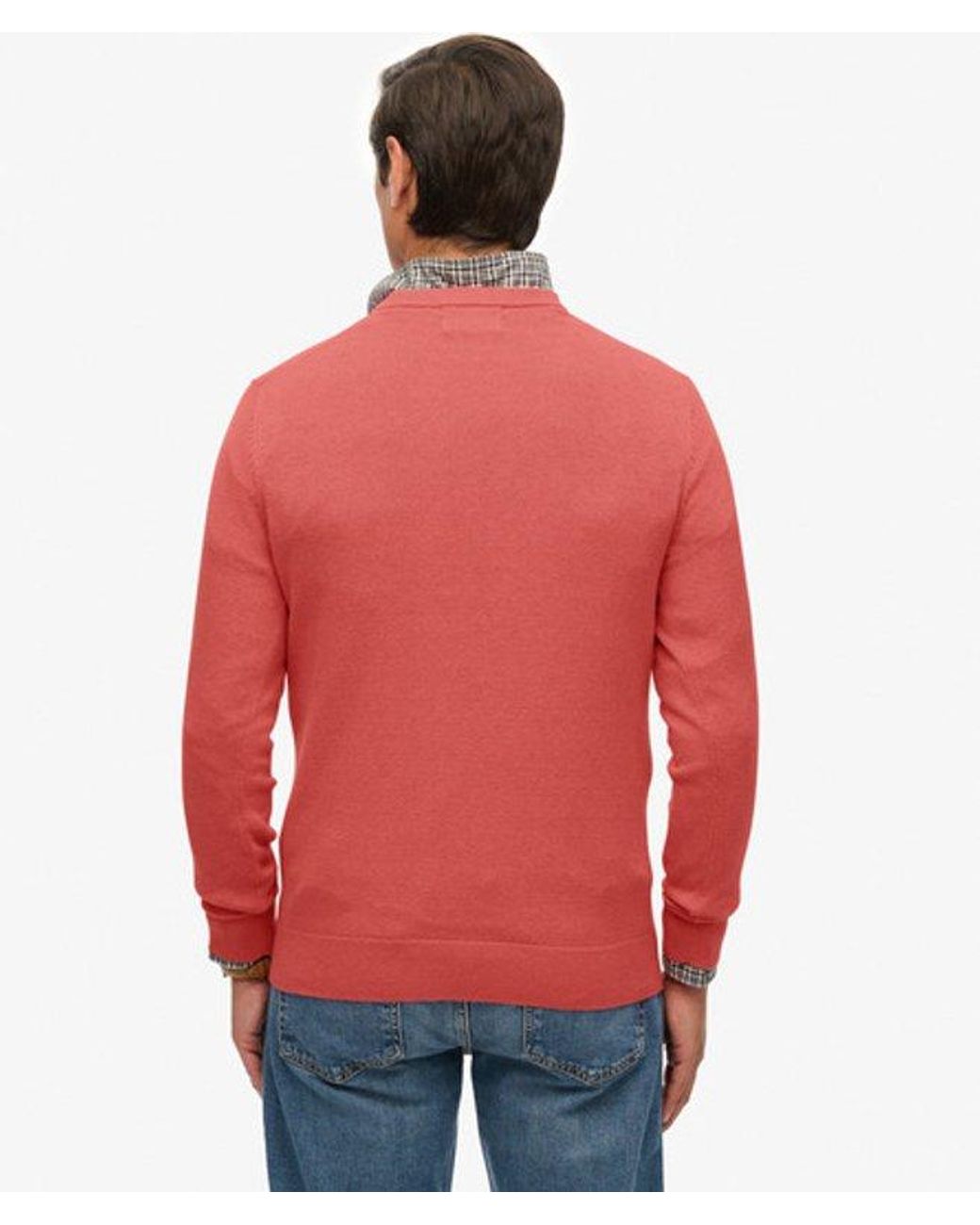 Superdry Red Essentials Cotton Jumper for men