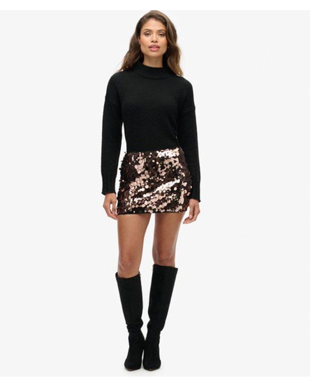 Superdry Black Essential Mock Neck Jumper