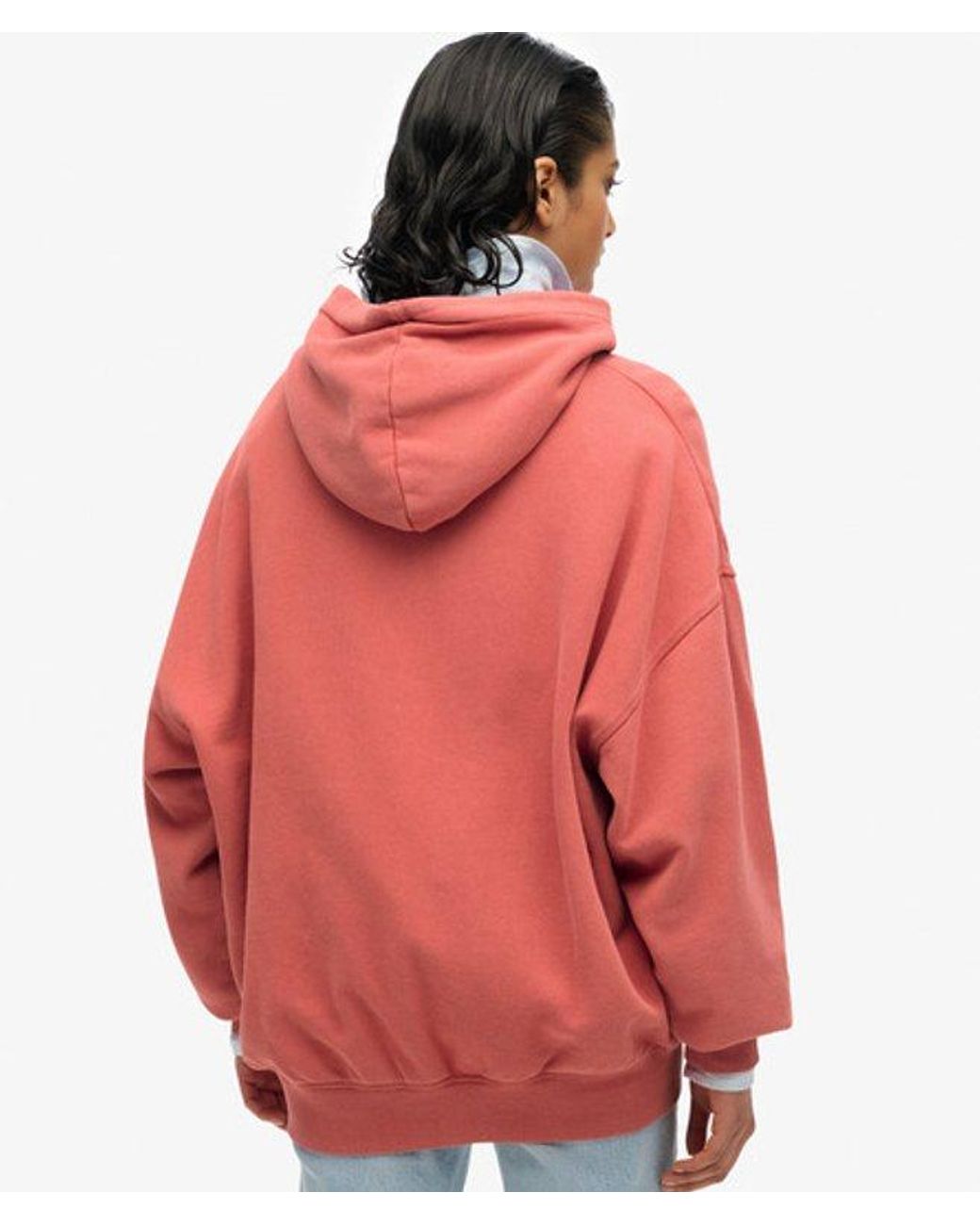 Superdry Red Lo-Fi Outdoor Oversized Hoodie