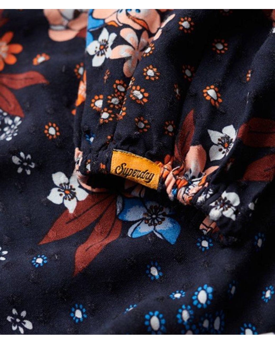Superdry Blue & Co Classic Floral Print Mini Wrap Dress