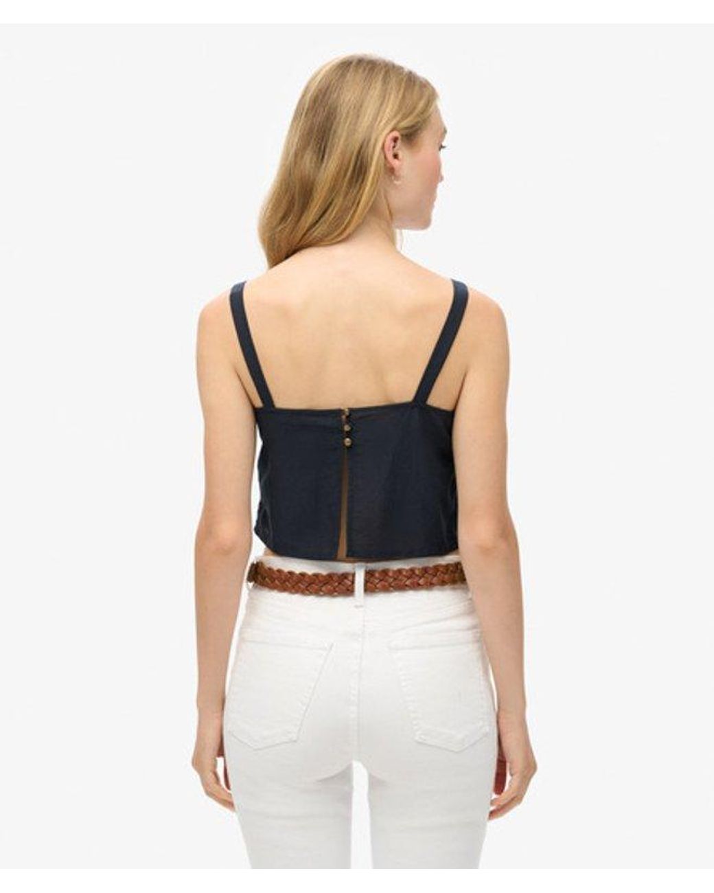 Superdry Blue & Co Ibiza Embroidered Cami Top