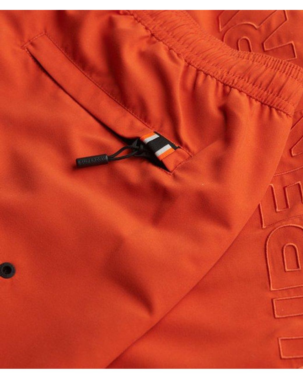 Superdry Orange & Co Premium Embroidered 17-inch Swim Shorts for men