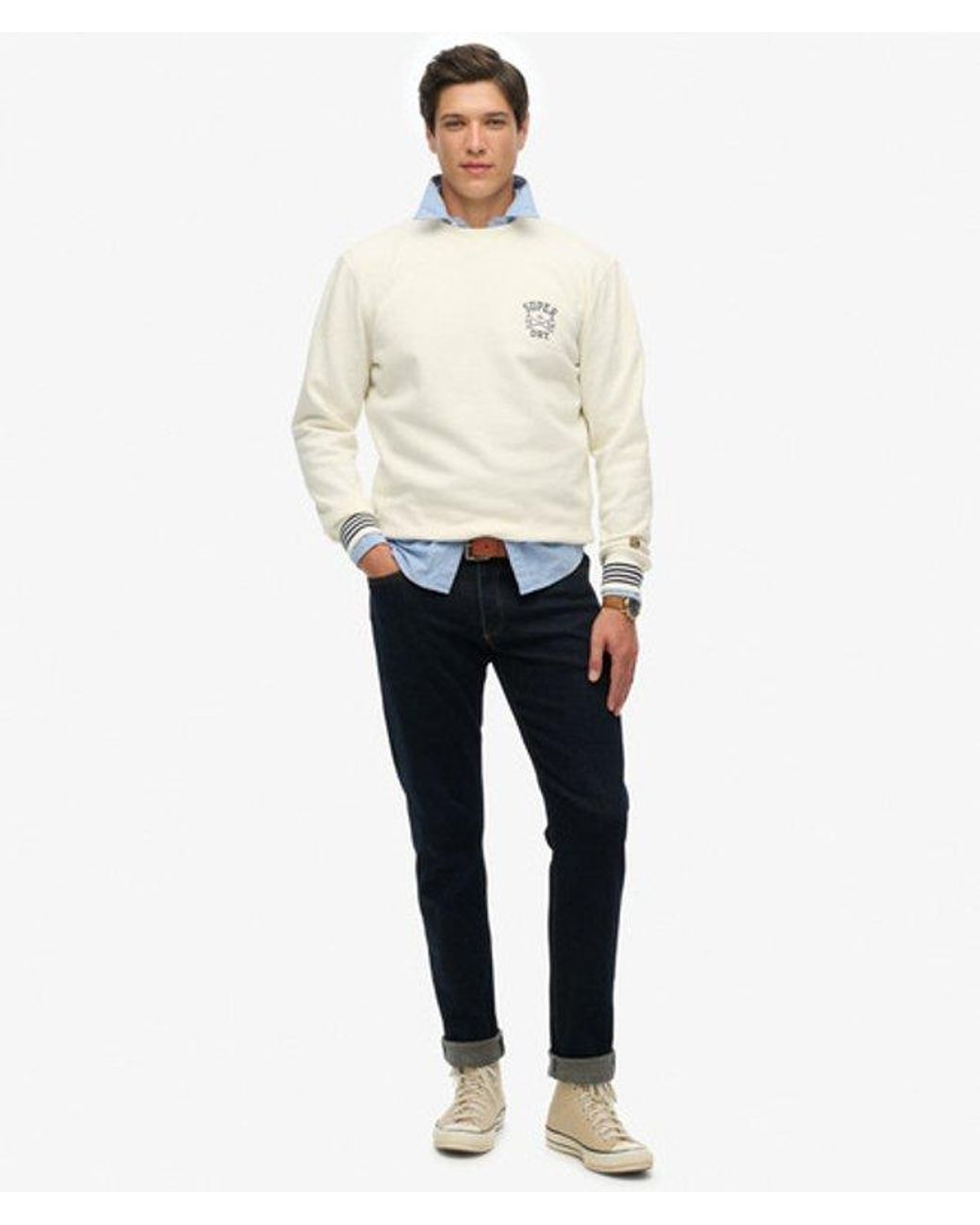 Superdry White & Co Athletic Club Crew Sweatshirt for men