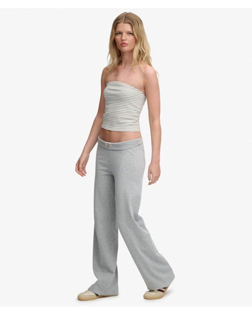 Superdry White & Co Athletic Essentials Fold Over joggers