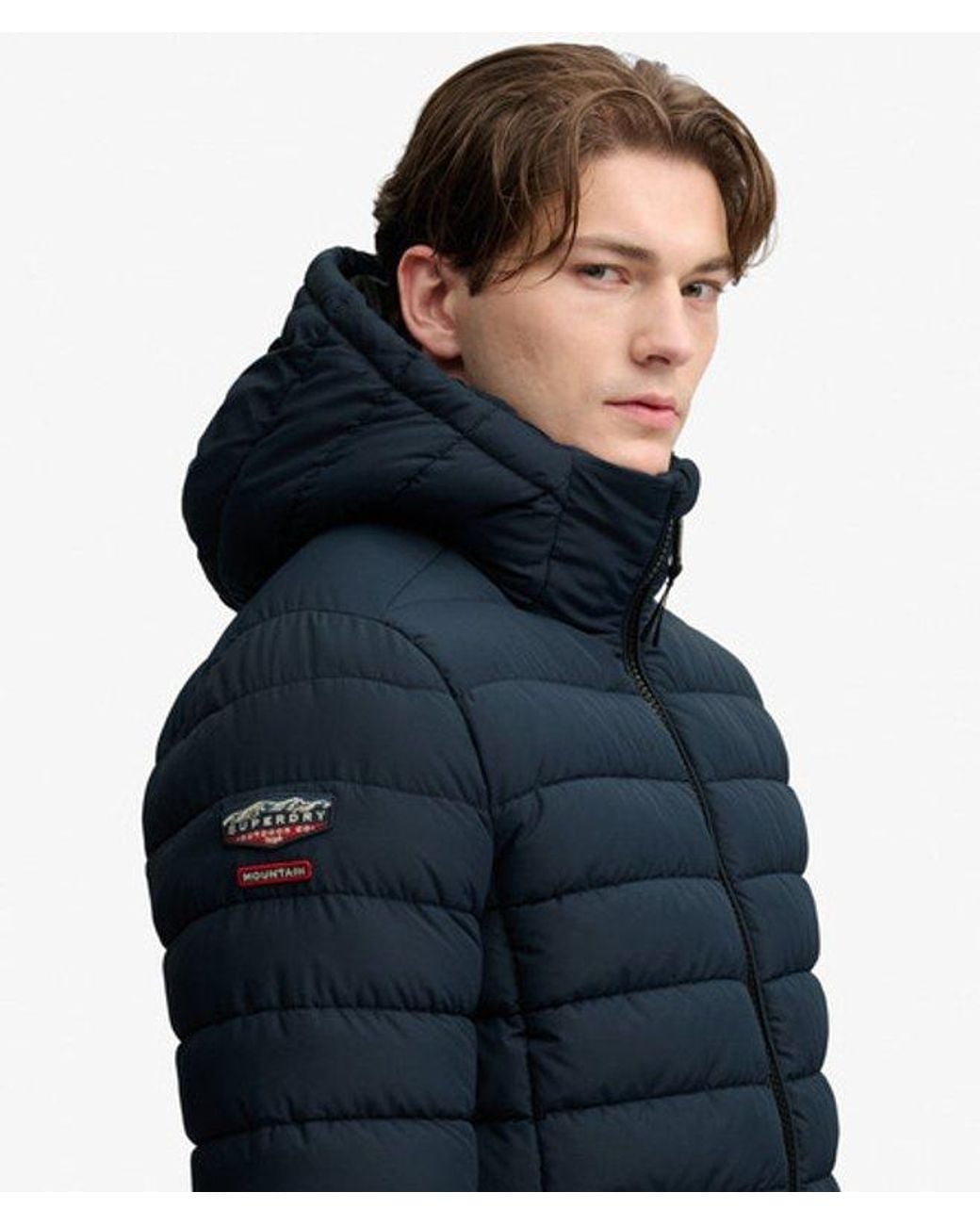 Superdry Blue & Co Hooded Fuji Midweight Padded Jacket for men