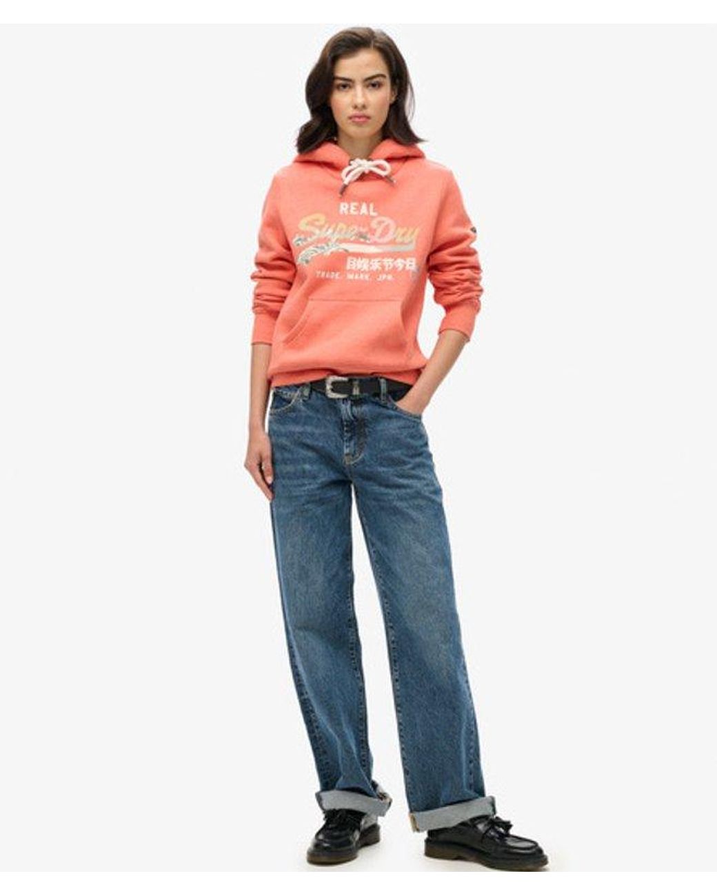 Superdry Red & Co Vintage Logo Itago Hoodie