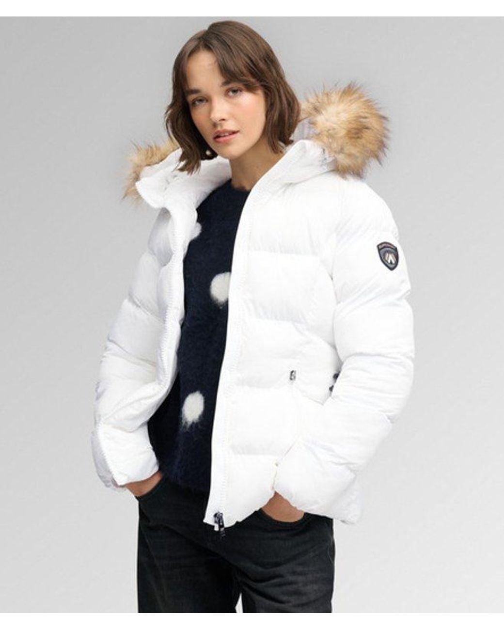 Superdry White & Co Fuji Belted Puffer Jacket