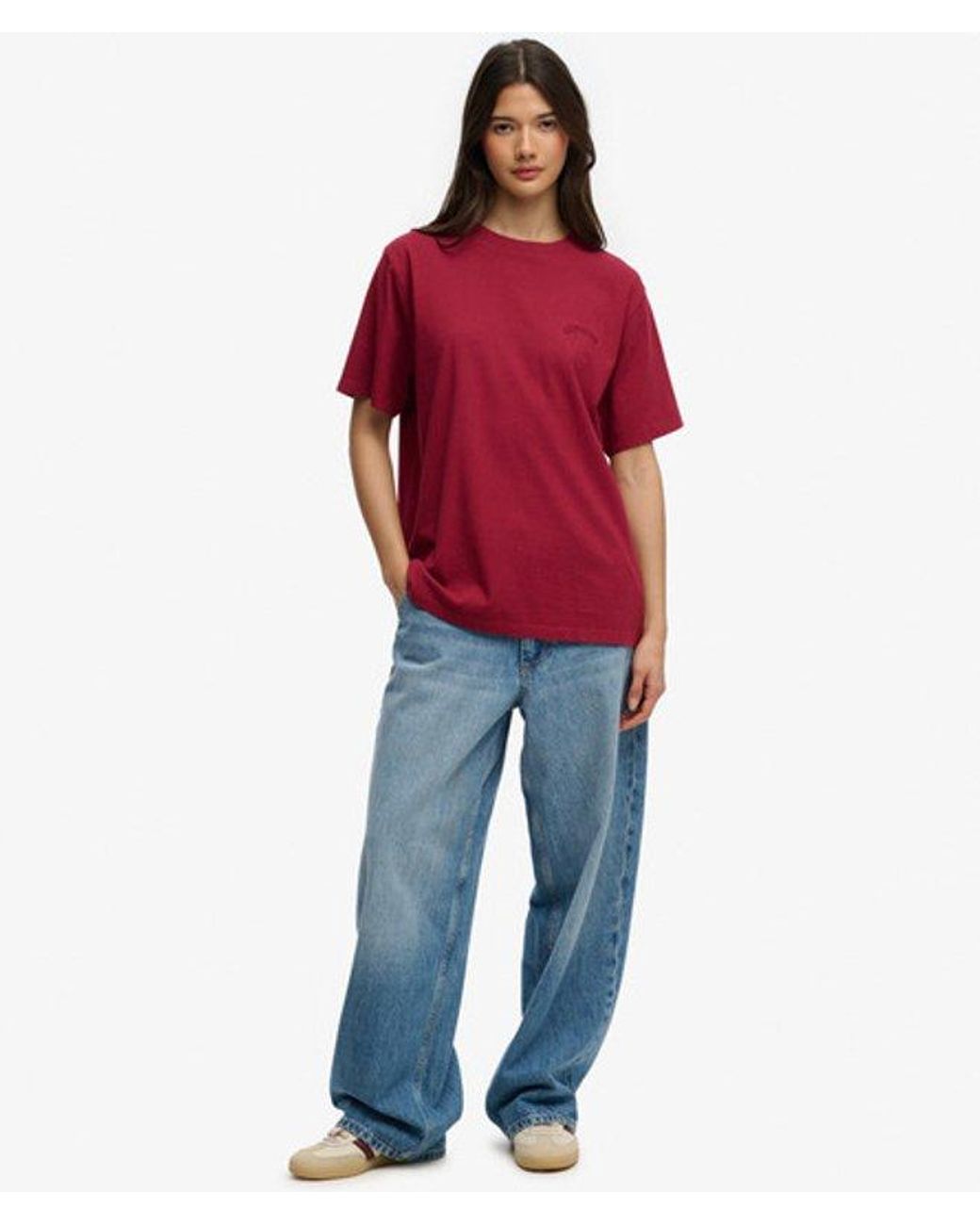 Superdry Red & Co Essential Logo Loose T-shirt