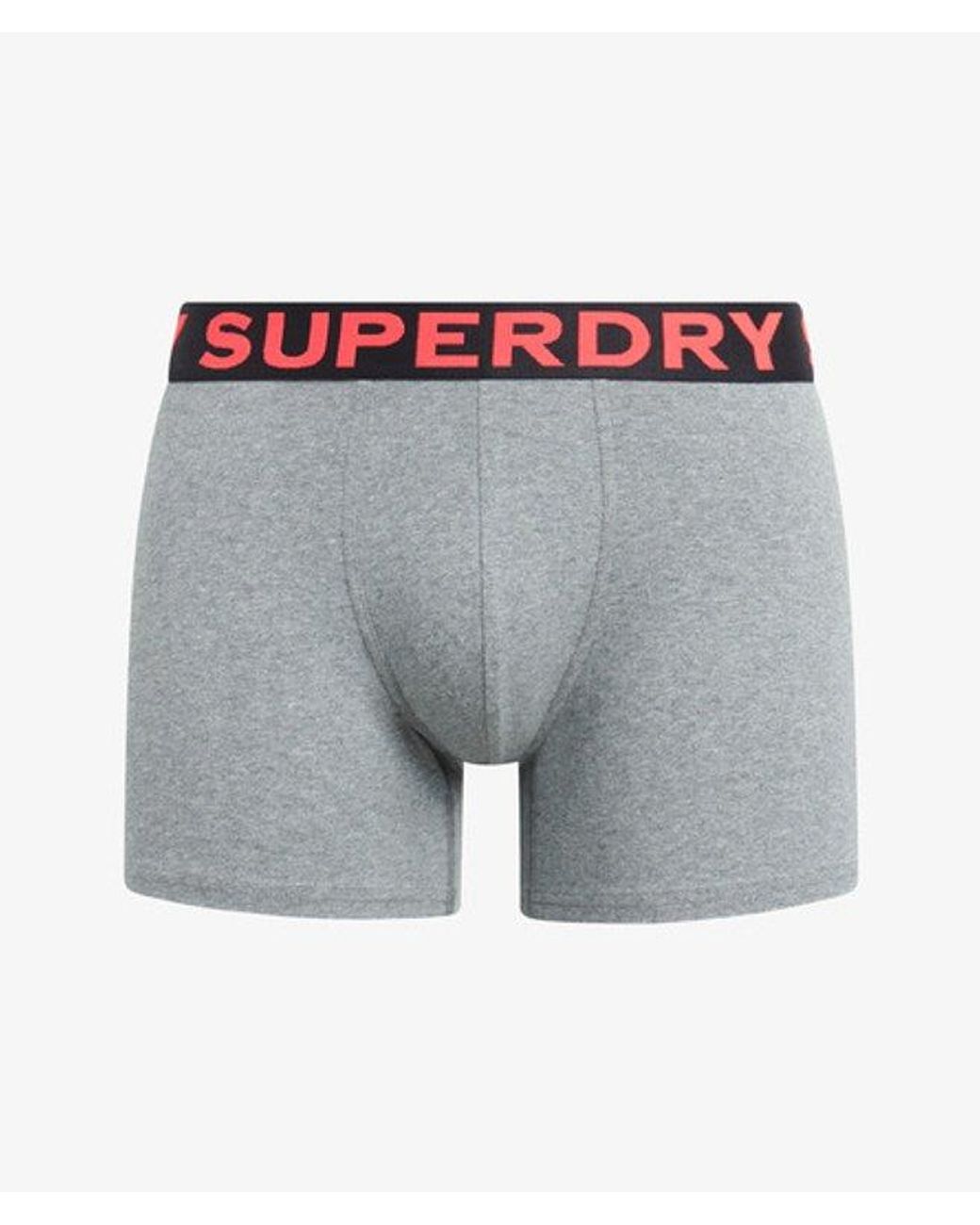 Superdry Blue & Co Classic Panelled Boxer Triple Pack for men