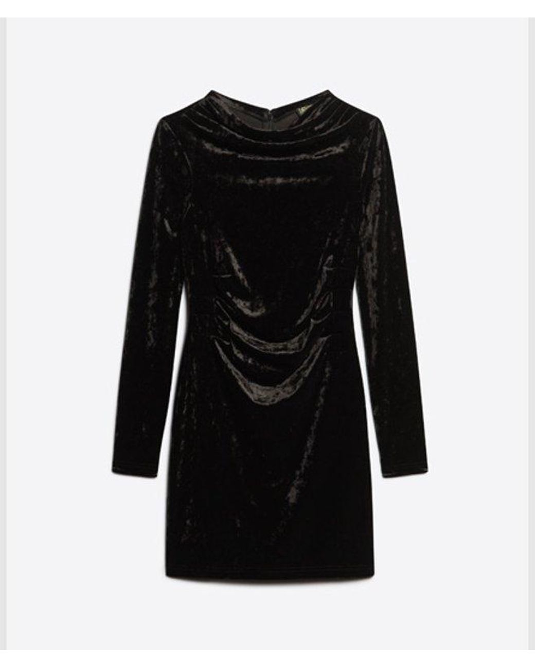 Superdry Black & Co Velvet Long Sleeve Mini Dress