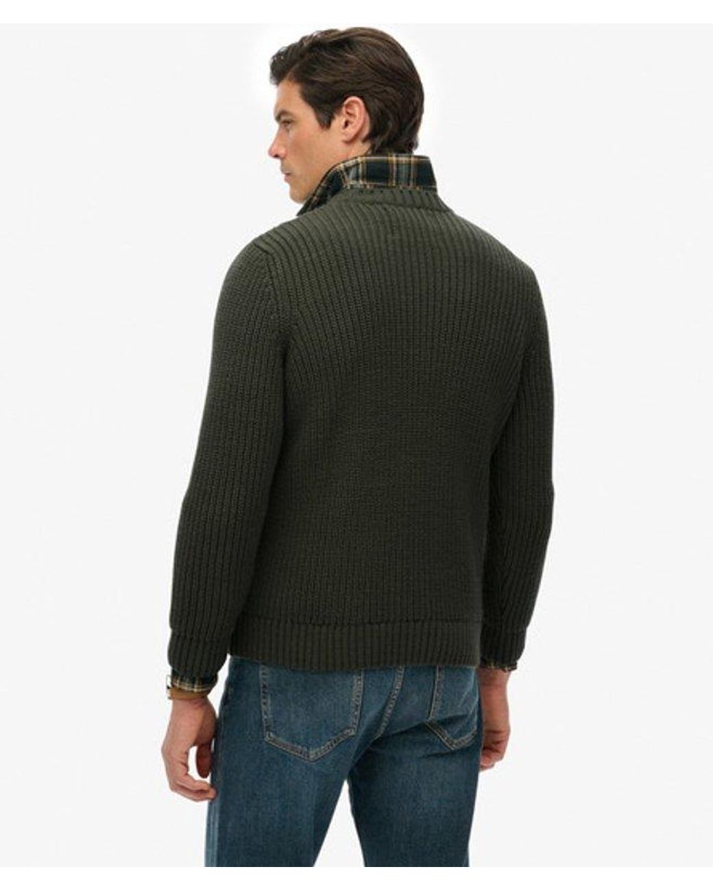 Superdry Black & Co Jacob Cable Knit Jumper for men