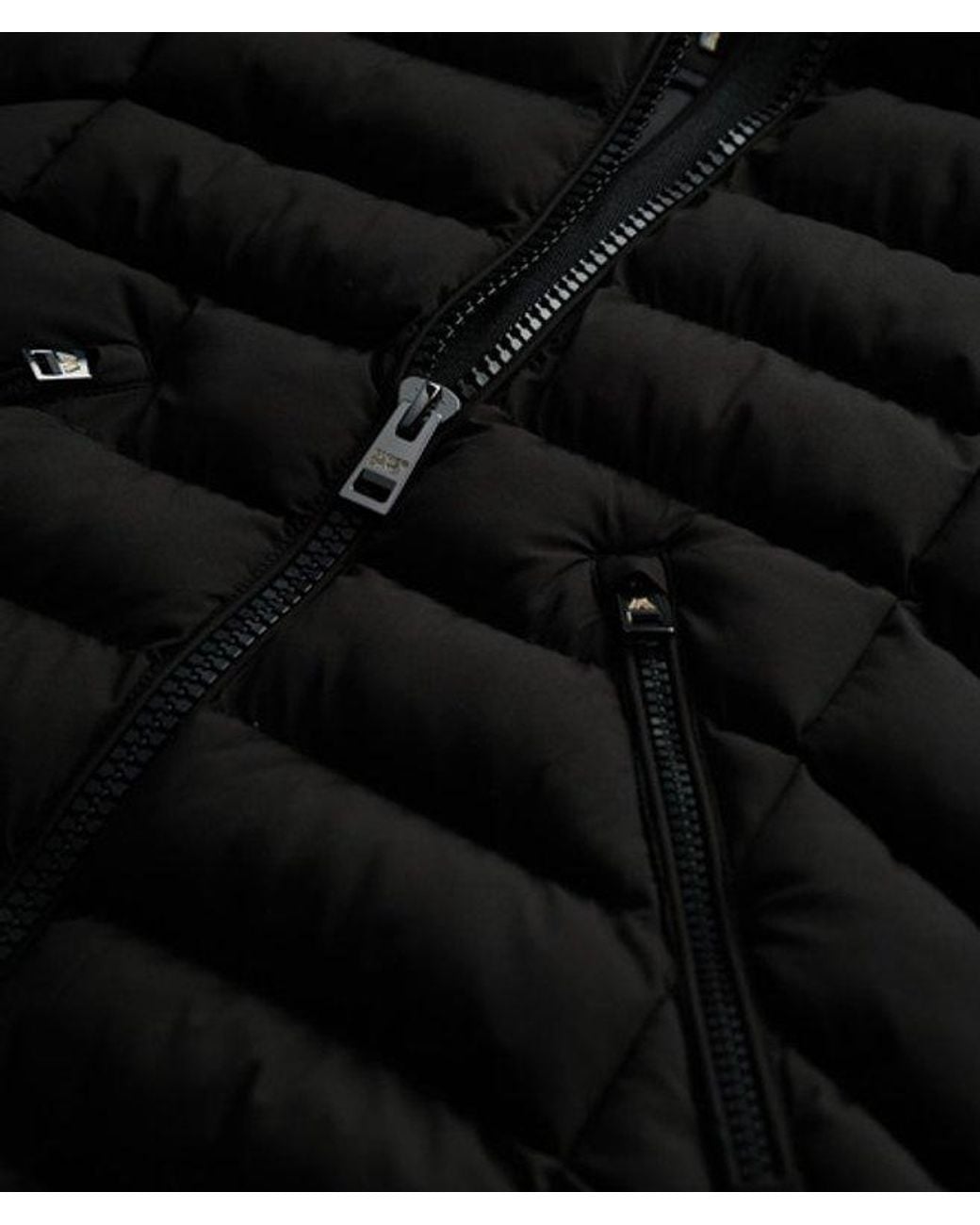 Superdry Black Fuji Faux Fur Hooded Longline