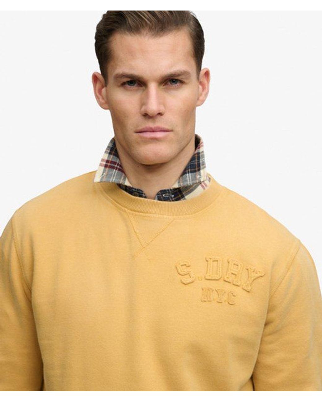 Superdry Blue & Co Vintage Athletic Tonal Crew Sweatshirt for men