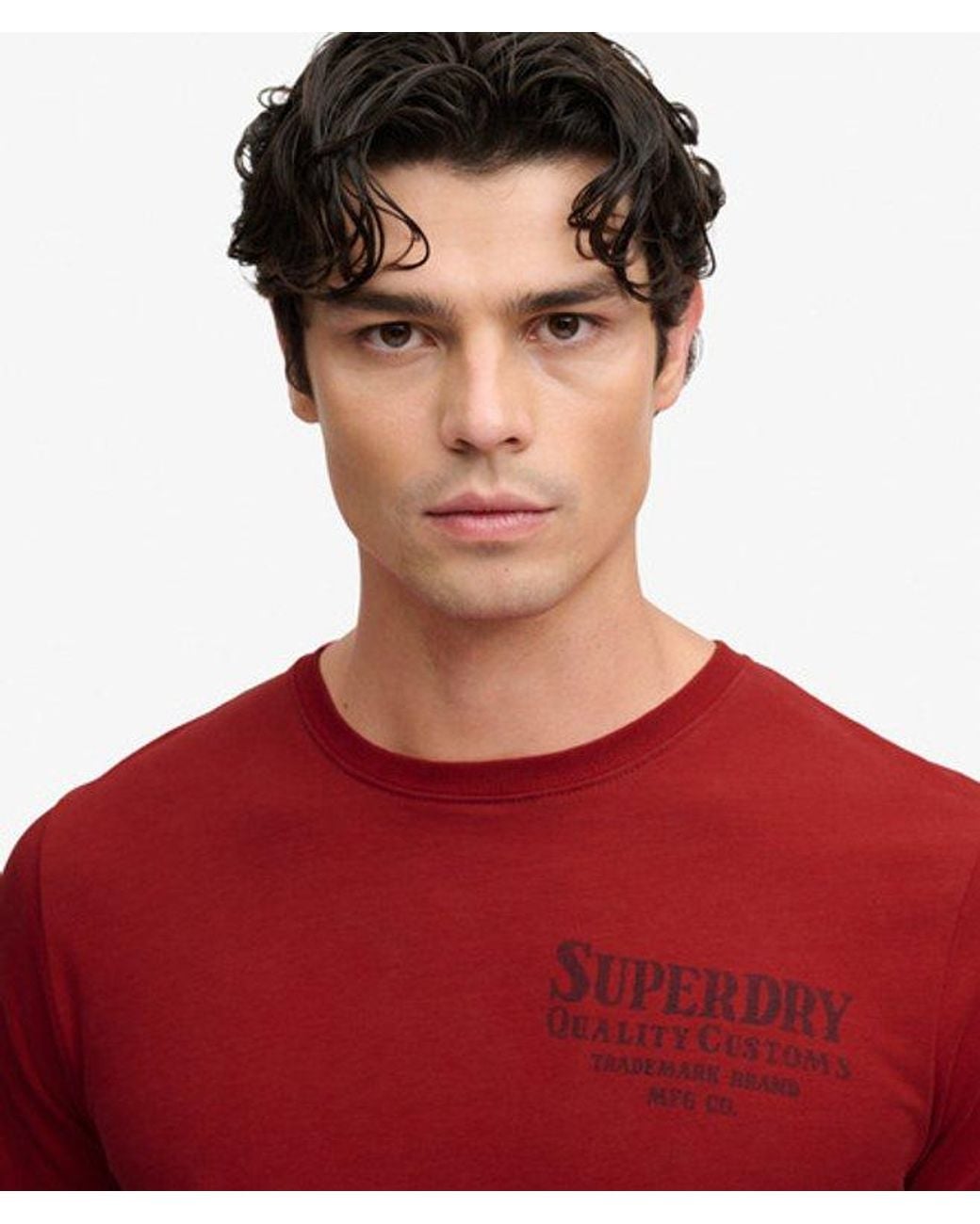 Superdry Red & Co Vintage Biker T-shirt for men