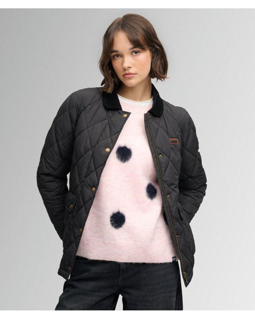 Superdry Black & Co Cord Trimmed Liner Jacket