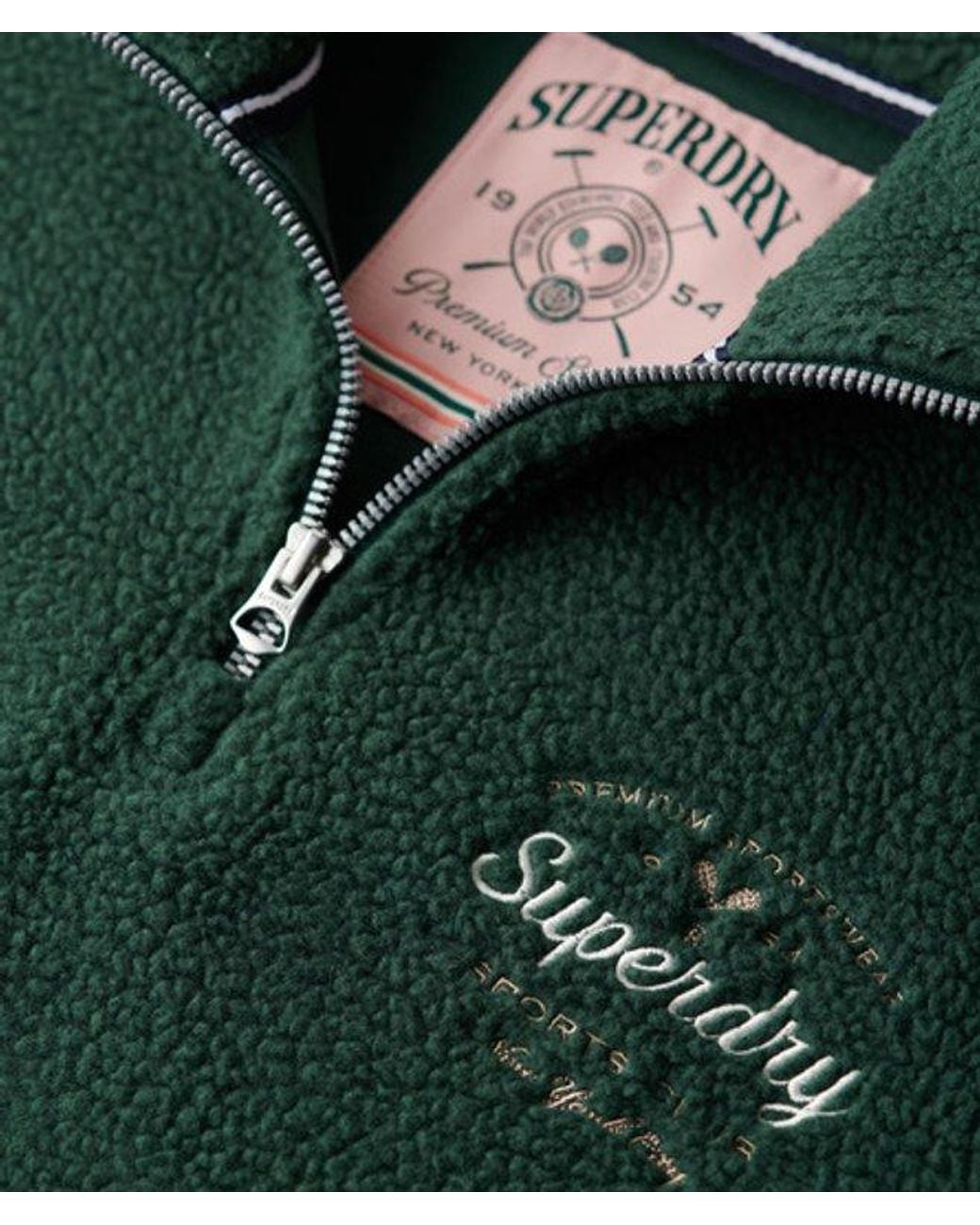 Superdry Green & Co Country Club Fleece Half Zip Sweatshirt