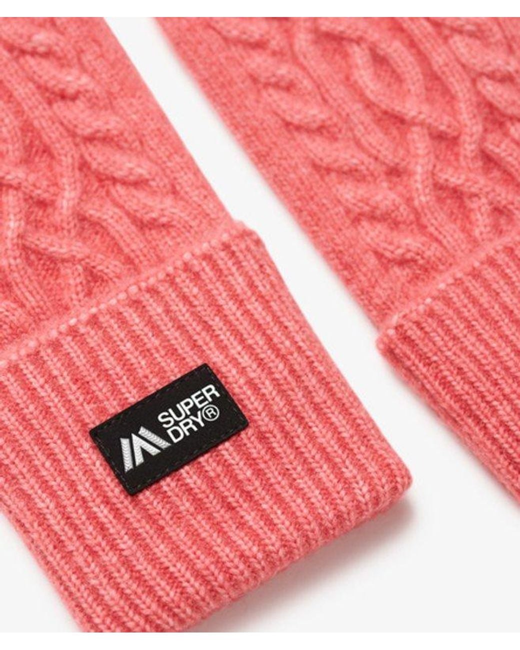 Superdry Red & Co Cable Luxe Handwarmer Gloves