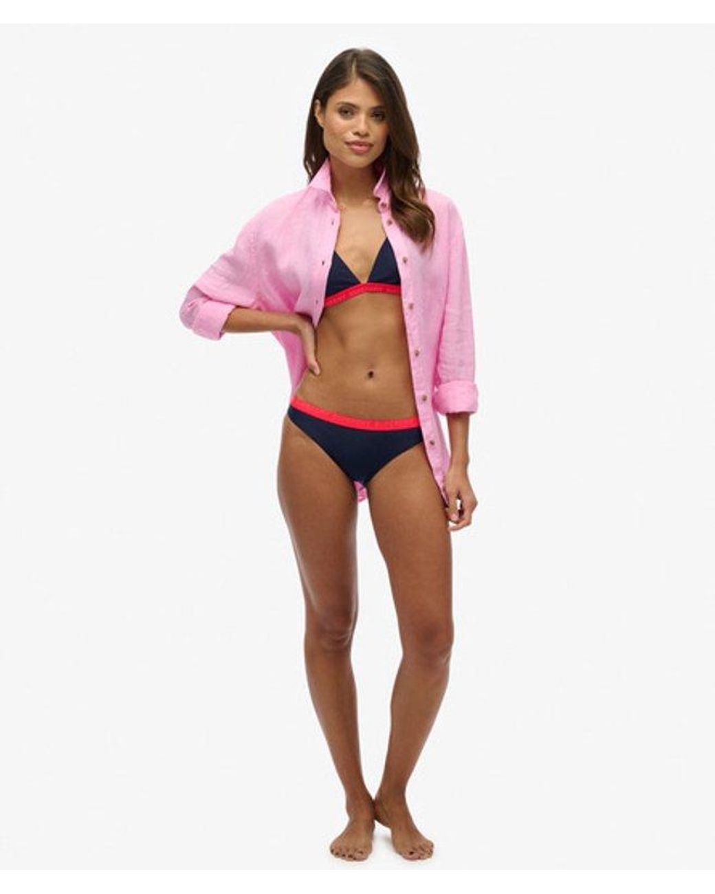 Superdry Red & Co Elastic Classic Bikini Bottoms