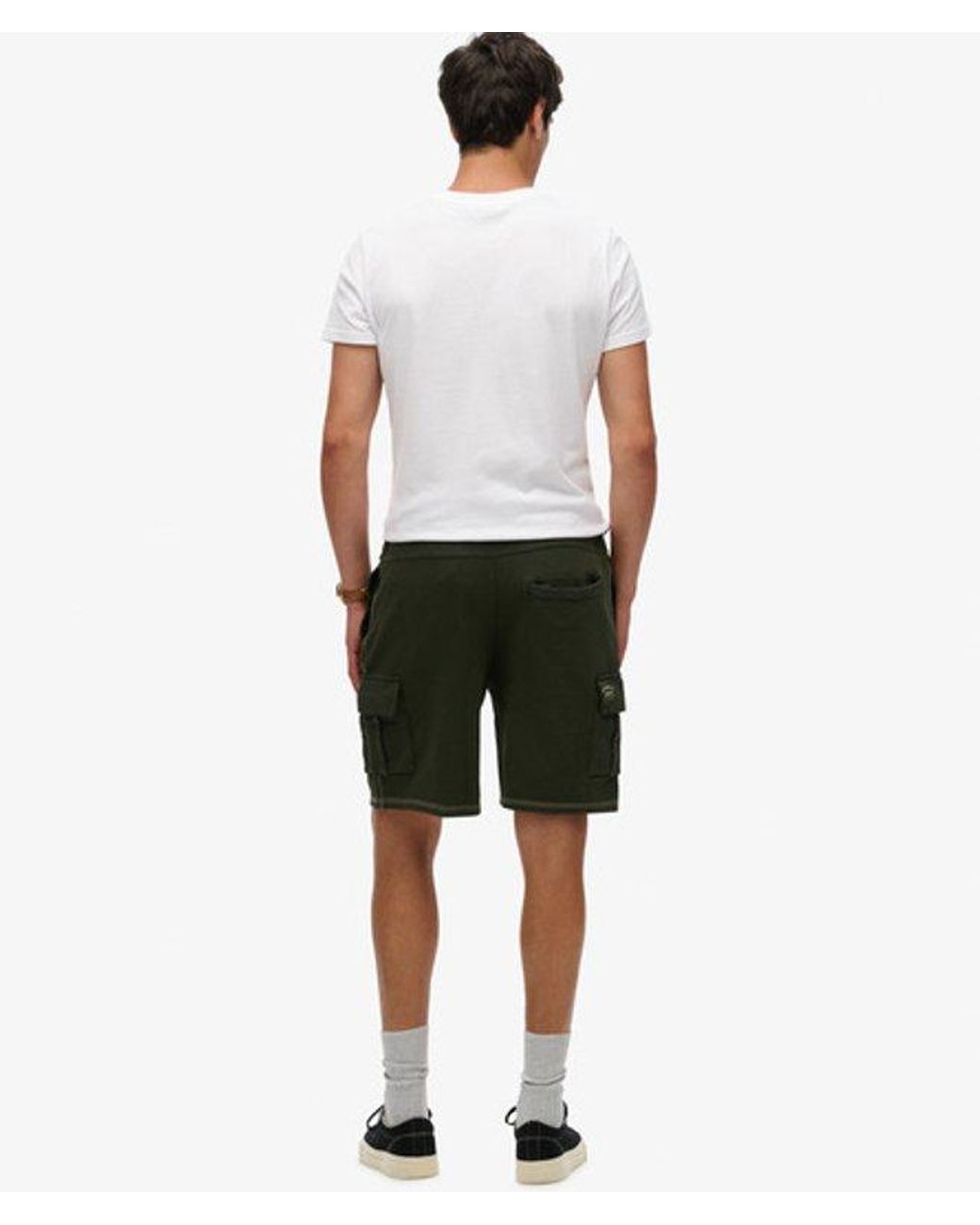 Superdry White & Co Loose Fit Contrast Stitch Cargo Shorts for men