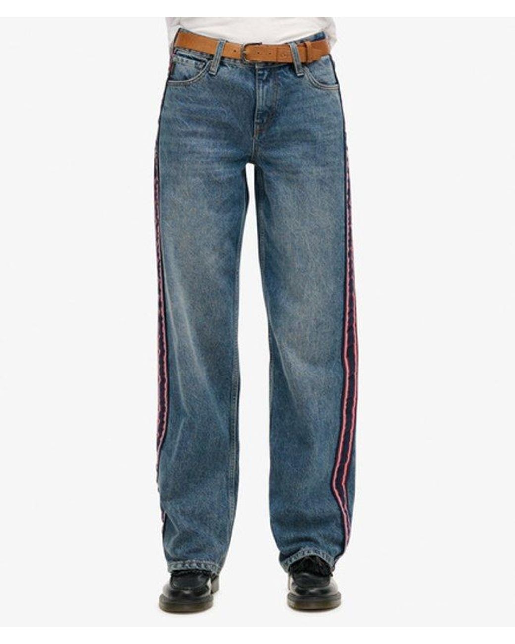 Superdry Blue & Co Mid Rise Wide Leg Jeans