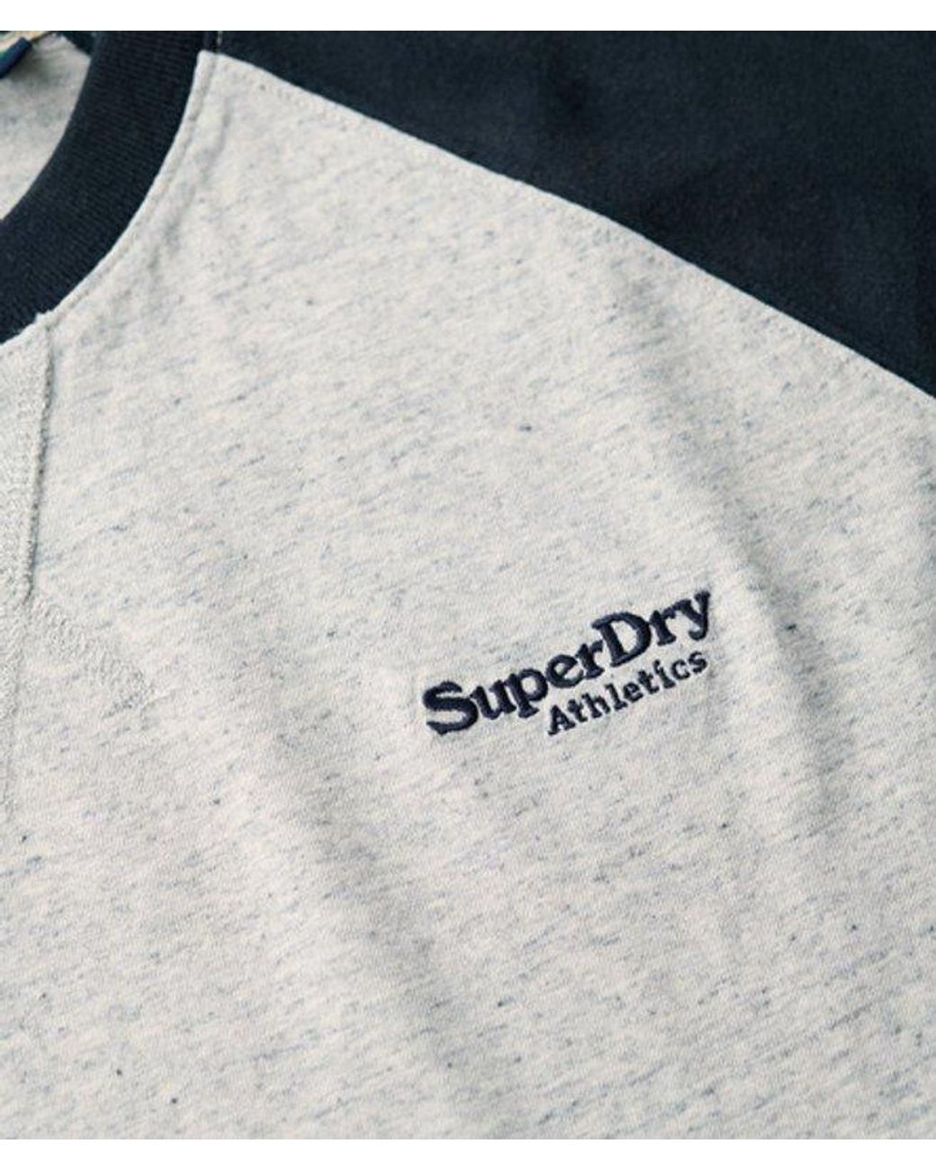 Superdry Black & Co Essential Logo Baseball Long Sleeve Top for men