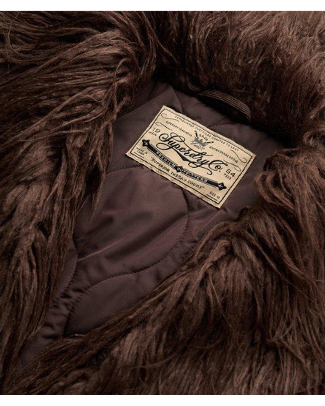 Superdry Brown & Co Long Afghan Coat