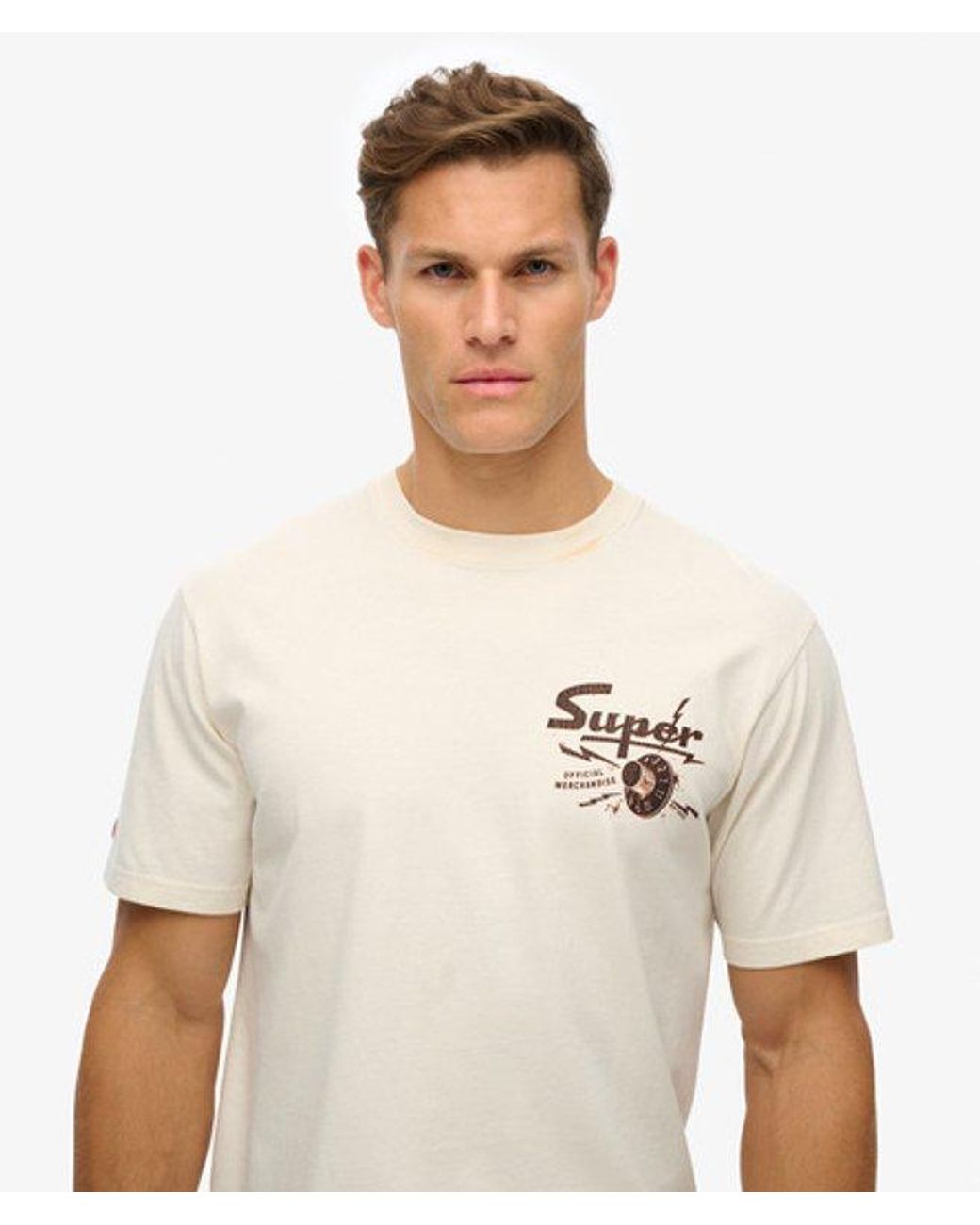 Superdry White & Co Lo-fi Punk Graphic Loose T-shirt for men