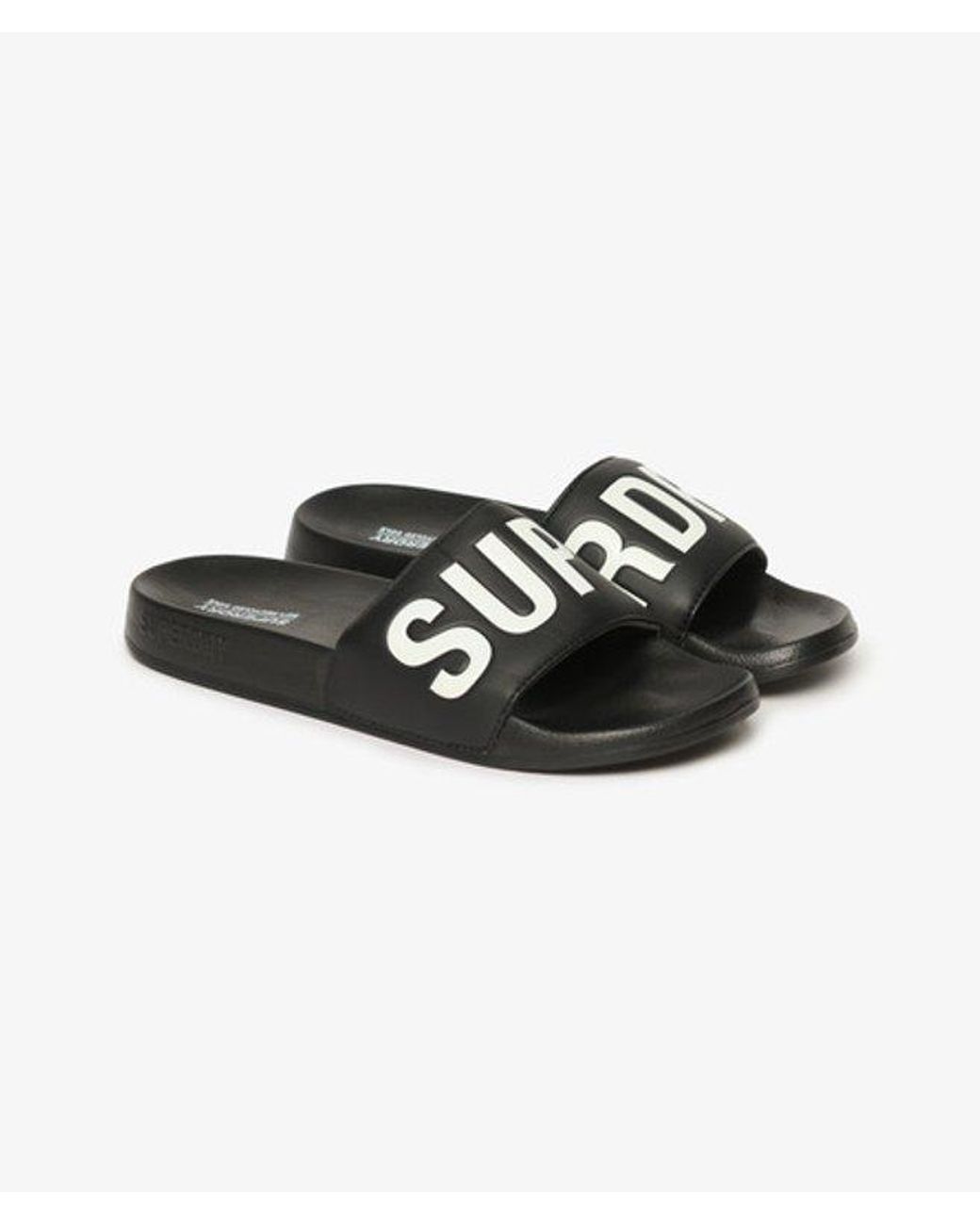 Superdry Black & Co Core Vegan Pool Sliders