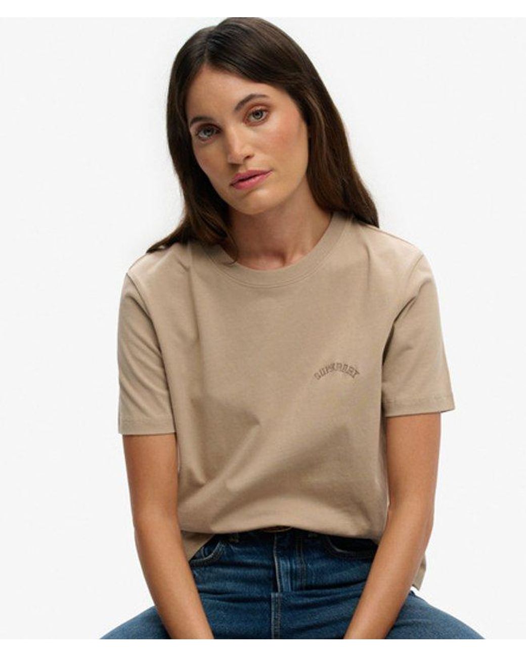 Superdry Brown & Co Essential Logo Embroidered T-shirt