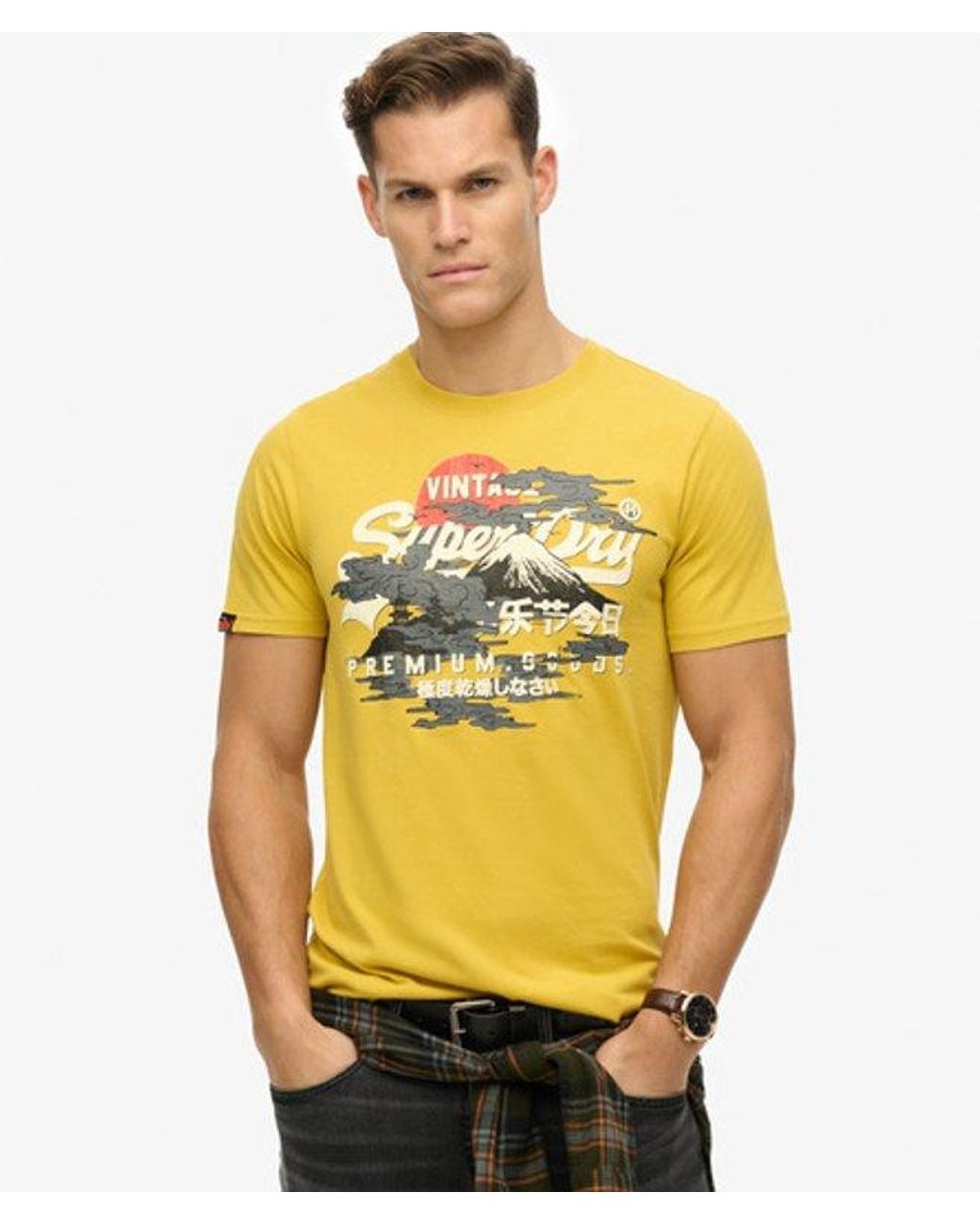 Superdry Yellow & Co Vintage Logo Tokyo Relaxed T-shirt for men