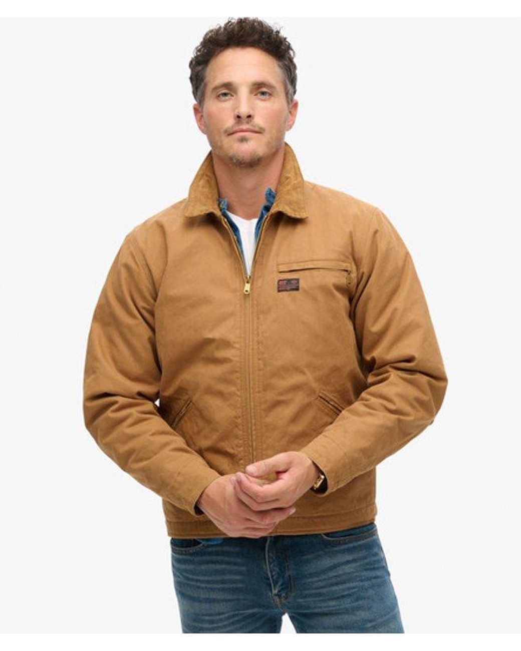 Superdry Blue & Co Classic Embroidered Logo Surplus Ranch Jacket for men
