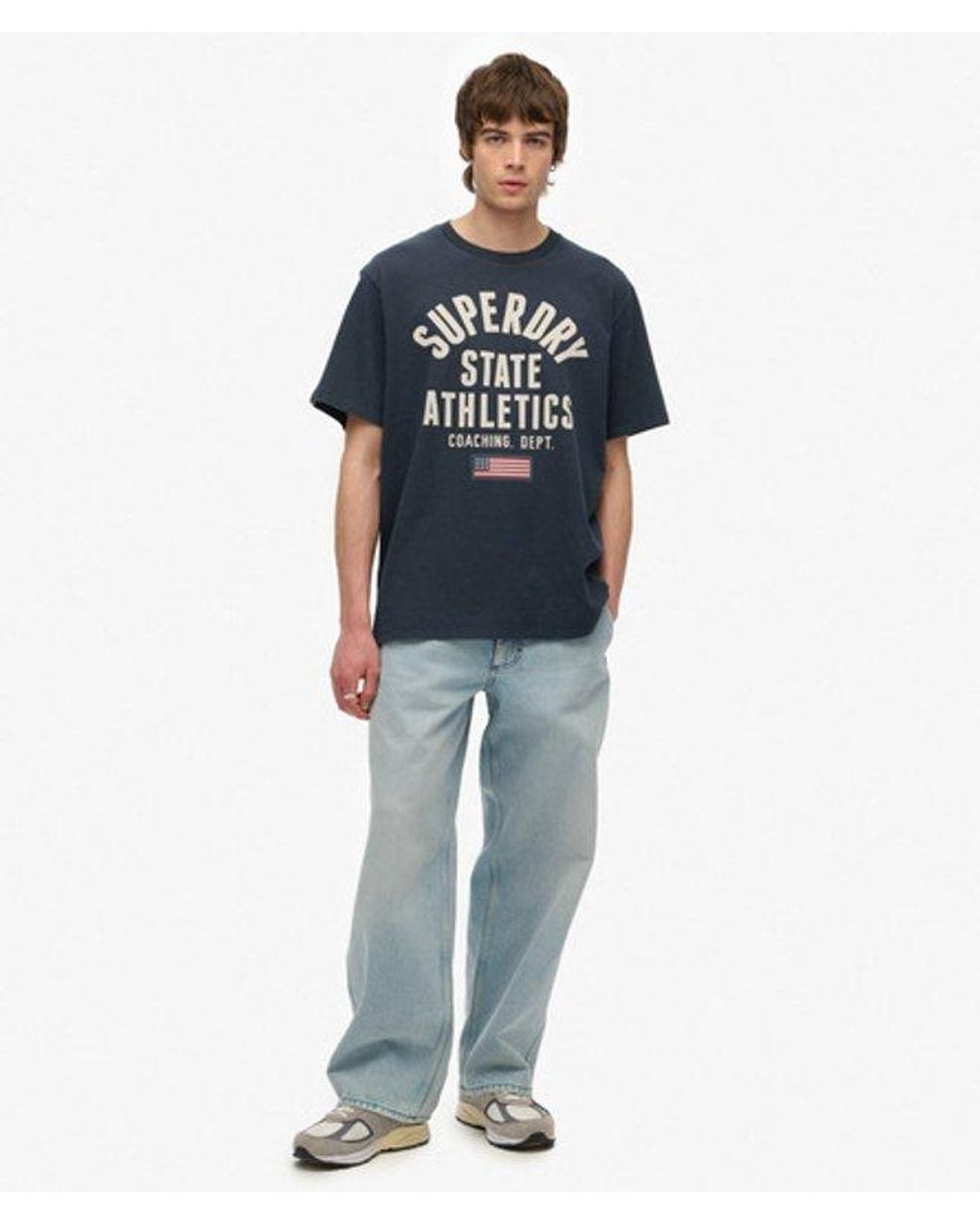 Superdry Blue & Co Athletic Essential Graphic T-shirt for men