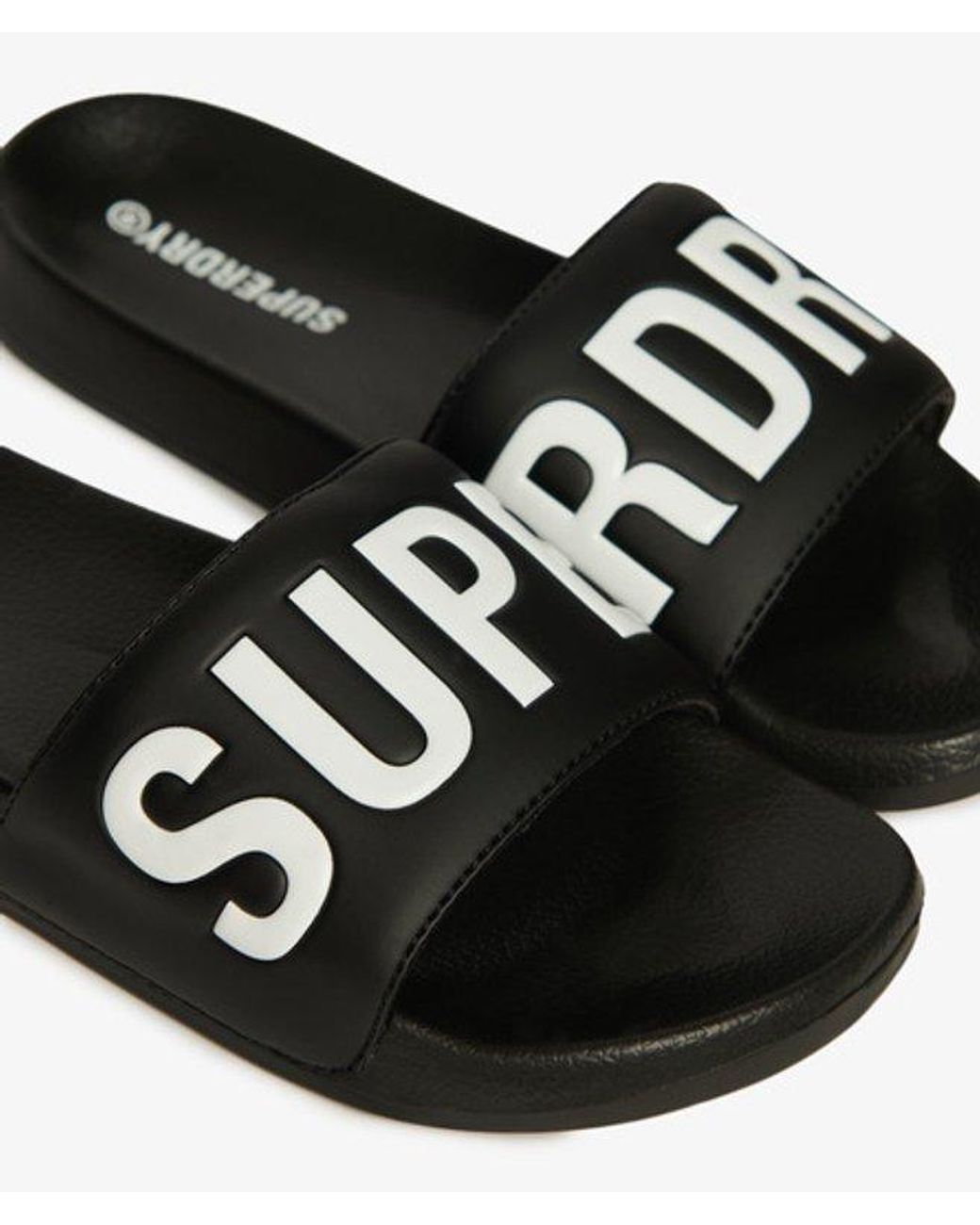Superdry Black & Co Core Pool Sliders