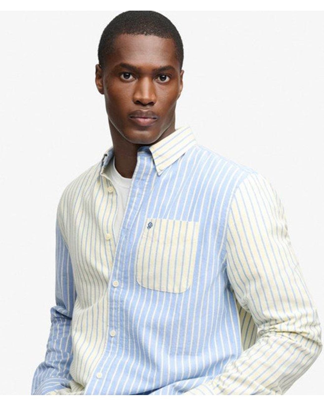 Superdry White & Co Mix Match Oxford Long Sleeve Shirt for men