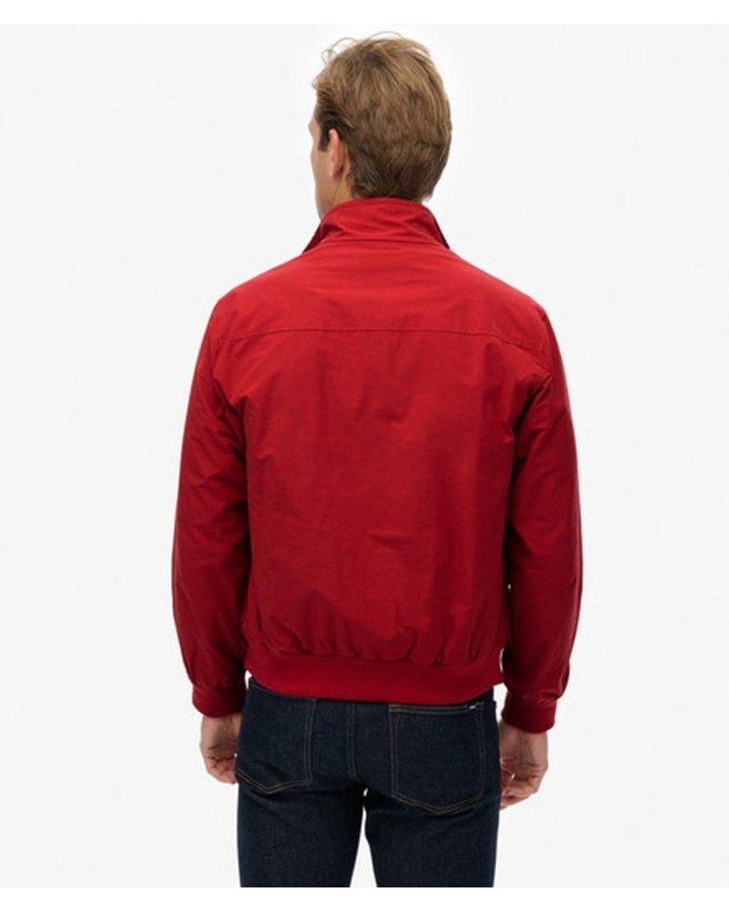 Superdry Red Classic Harrington Jacket for men
