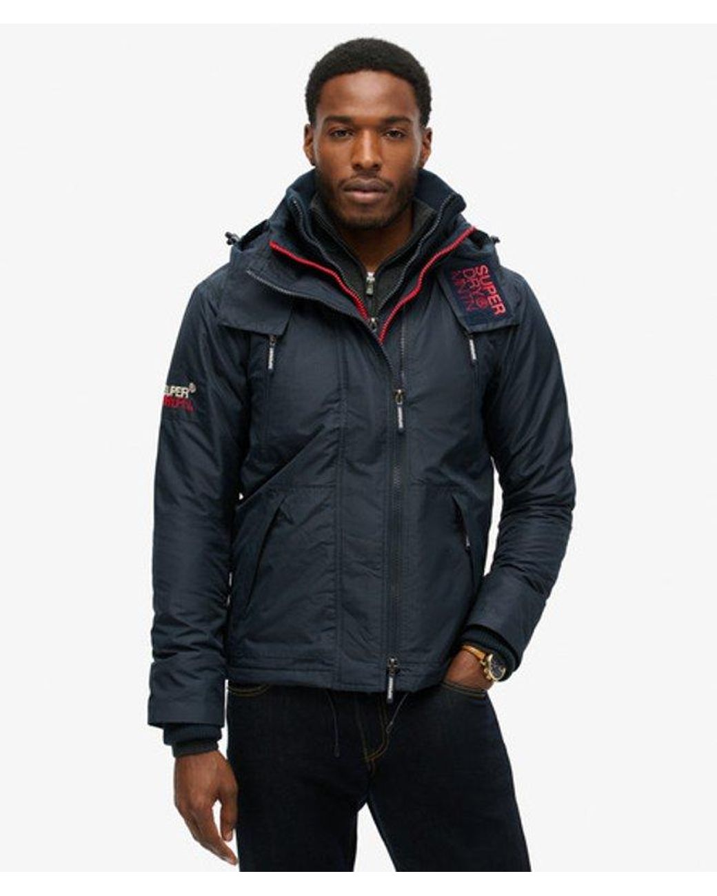 Superdry Blue & Co Classic Embroidered Logo Windcheater Jacket for men