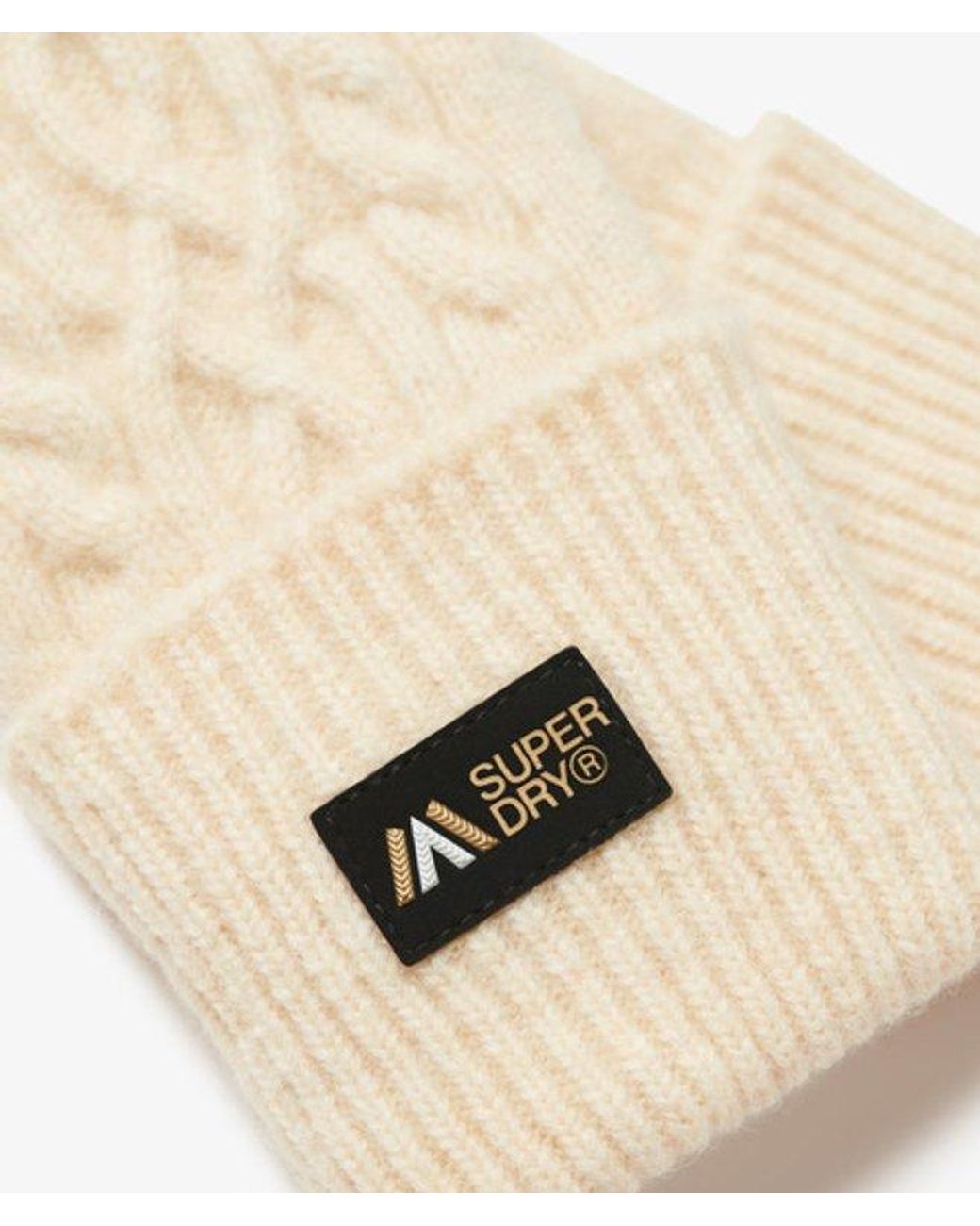 Superdry Natural & Co Classic Cable Knit Luxe Handwarmer Gloves