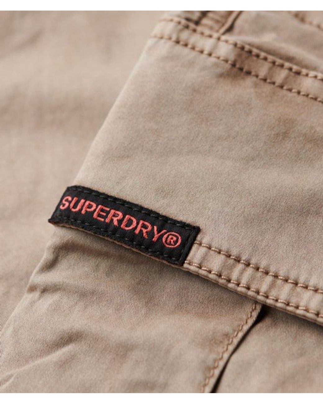 Superdry Natural Low Rise Straight Cargo Pants