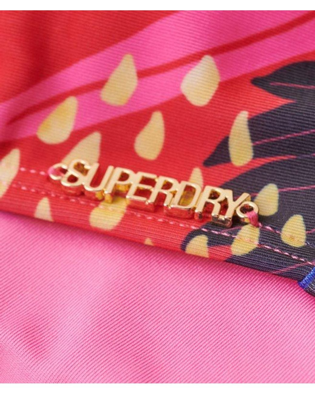 Superdry Pink & Co Tropical Bandeau Bikini Top